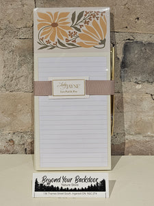 Lady Jayne Magnetic List Pad & Pen - Sunflowers - LJ80915