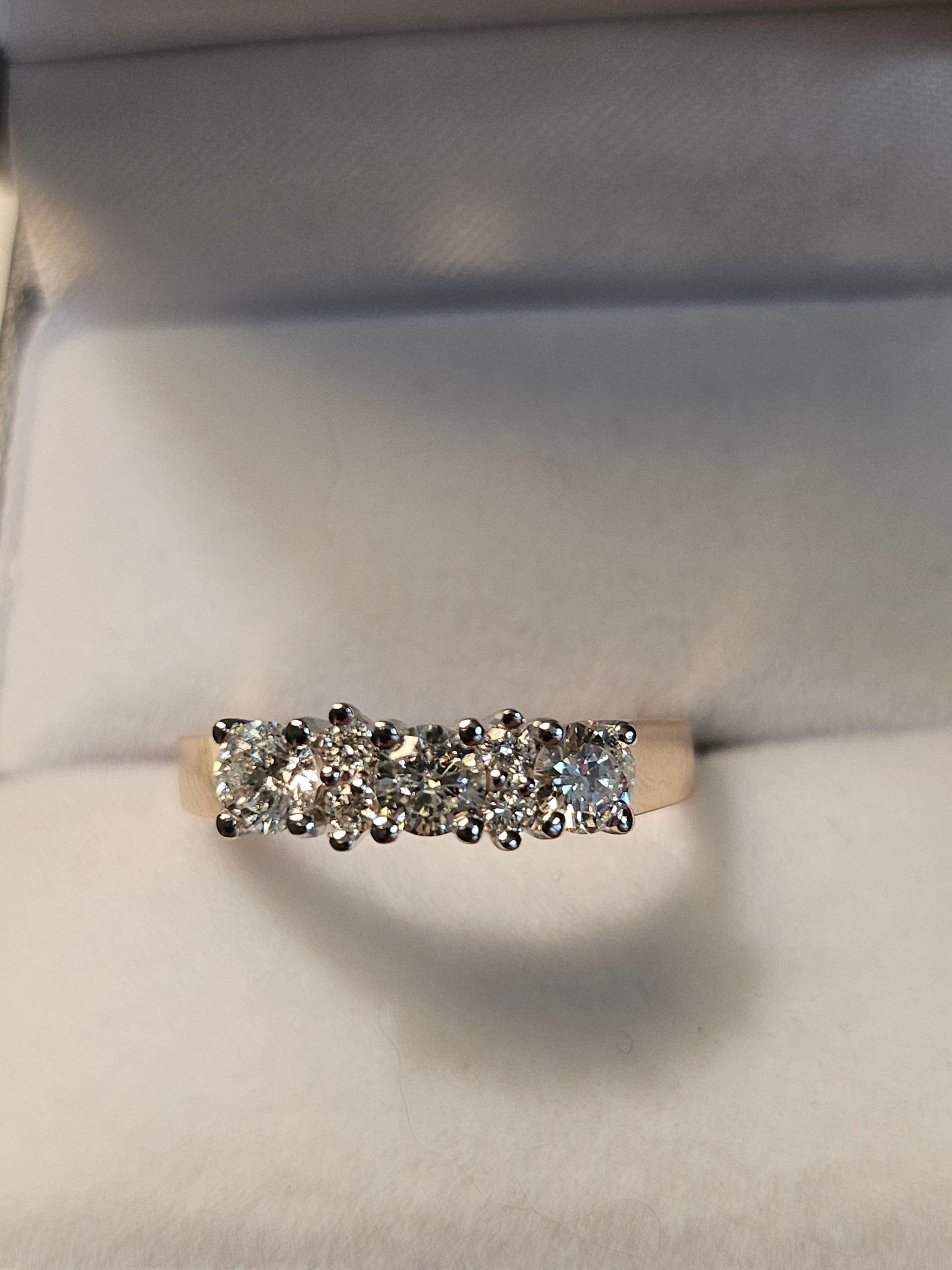 Diamond Trinity Ring  3 + 4 (Total diamond weight = .50) - $3820 - HP893/D