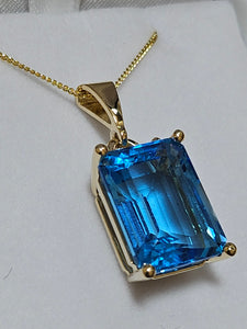 Blue Topaz Pendant - P1669