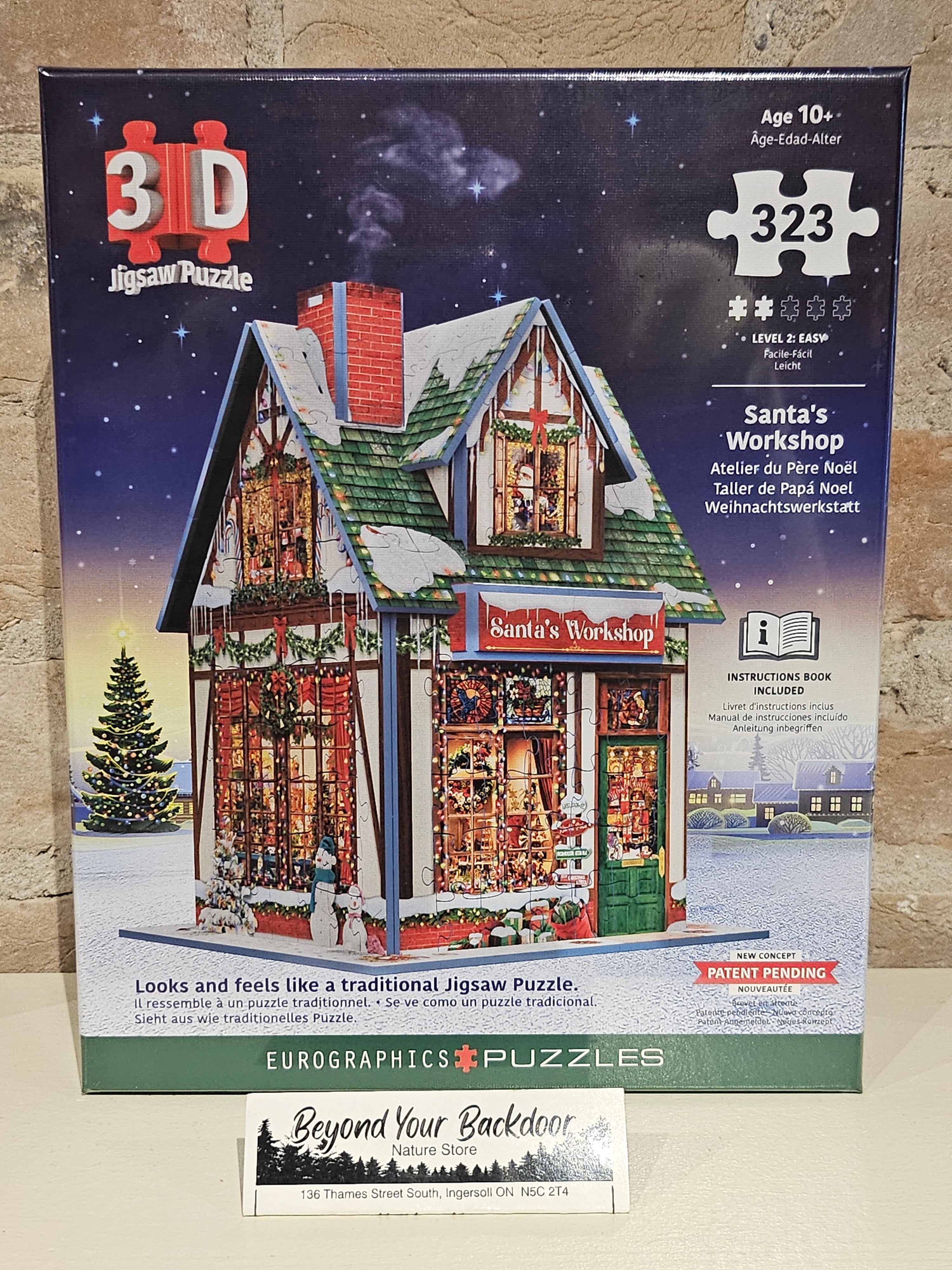 Eurographics Puzzle - 3-D - Santa's Workshop - 323 pieces - 9905-6044