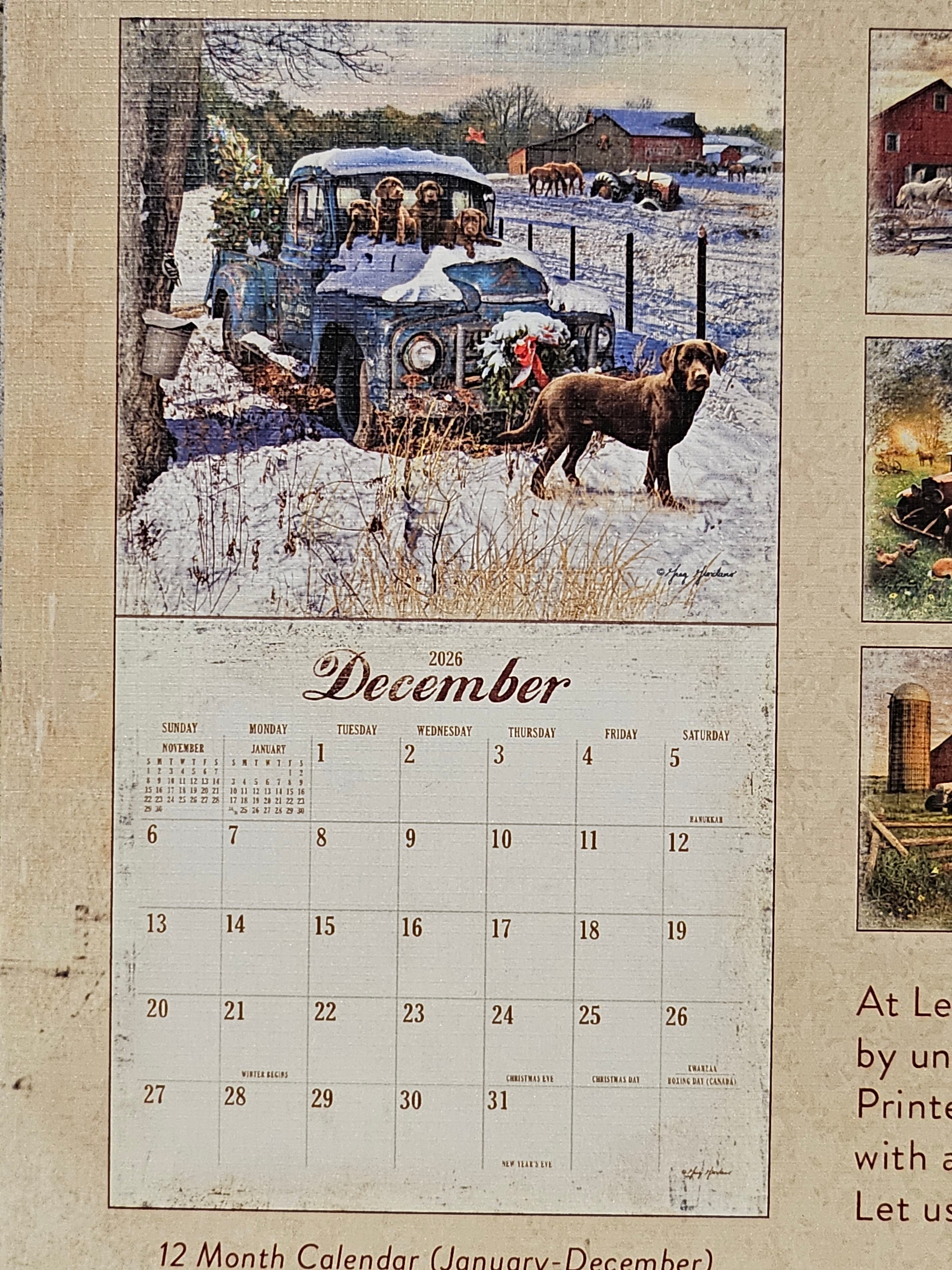 2026 - The Legacy Heartland Calendar - by Greg Giordano - WCA101127