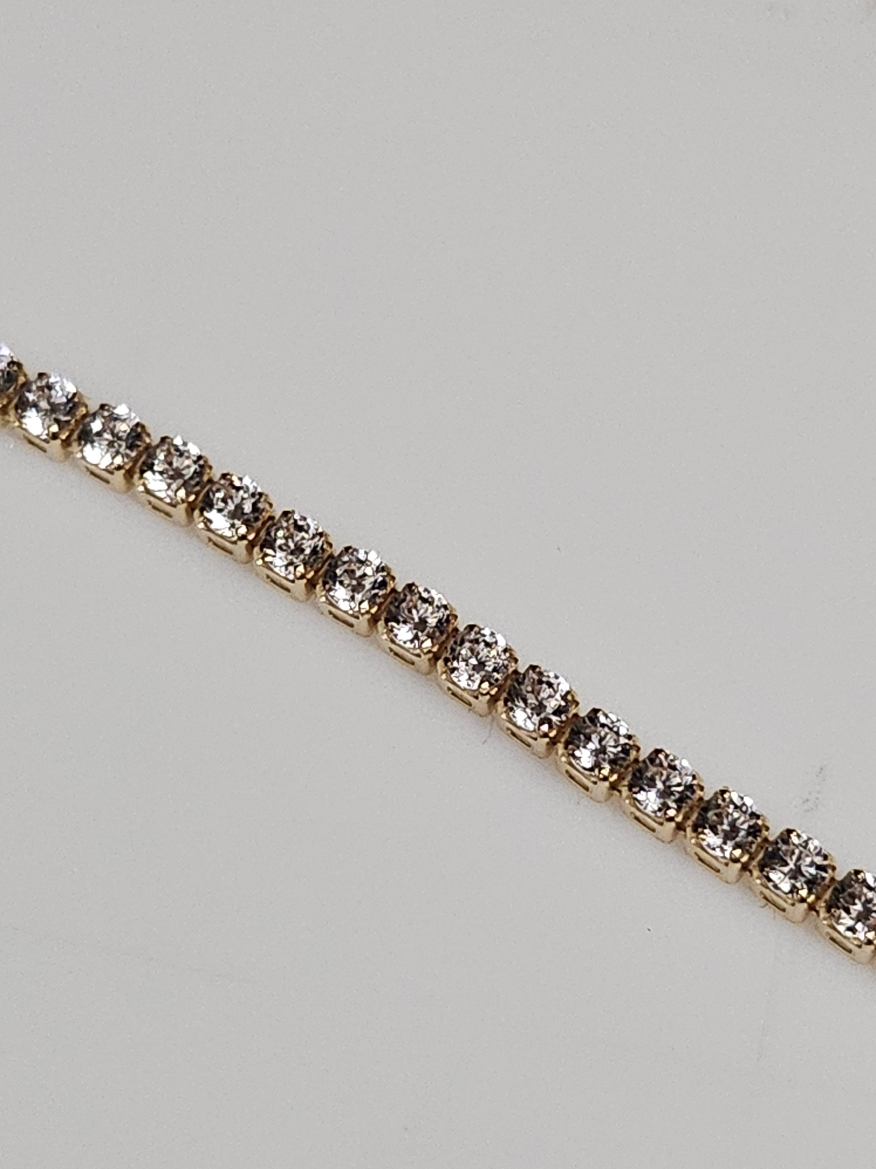 Gold Tennis Bracelet 10Kt - 7.5 inch (Cubic Zirconia) - 9076 - $556