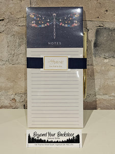 Lady Jayne Magnetic List Pad & Pen - Floral Dragonfly - LJ12953