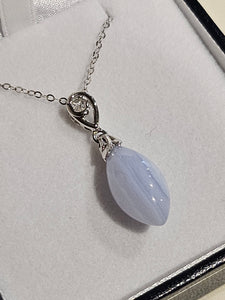 Blue Agate Pendant - PG2593