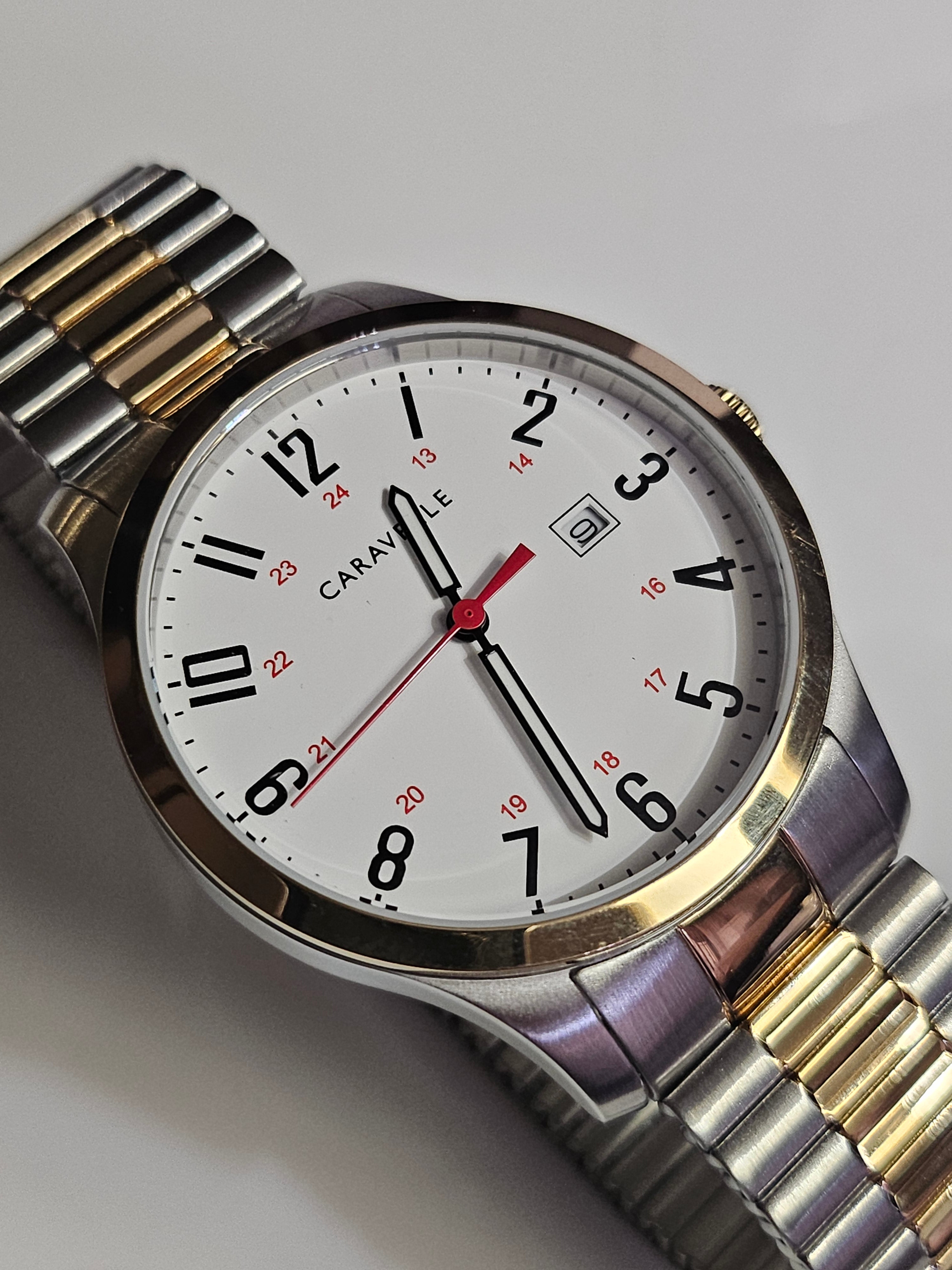 Caravelle Two-Tone Stainless Steel Watch - Easy-read - Expansion - 45B147