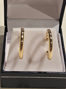 Hoop Earrings - 19mm - Yellow Gold 10Kt - Polished - $266