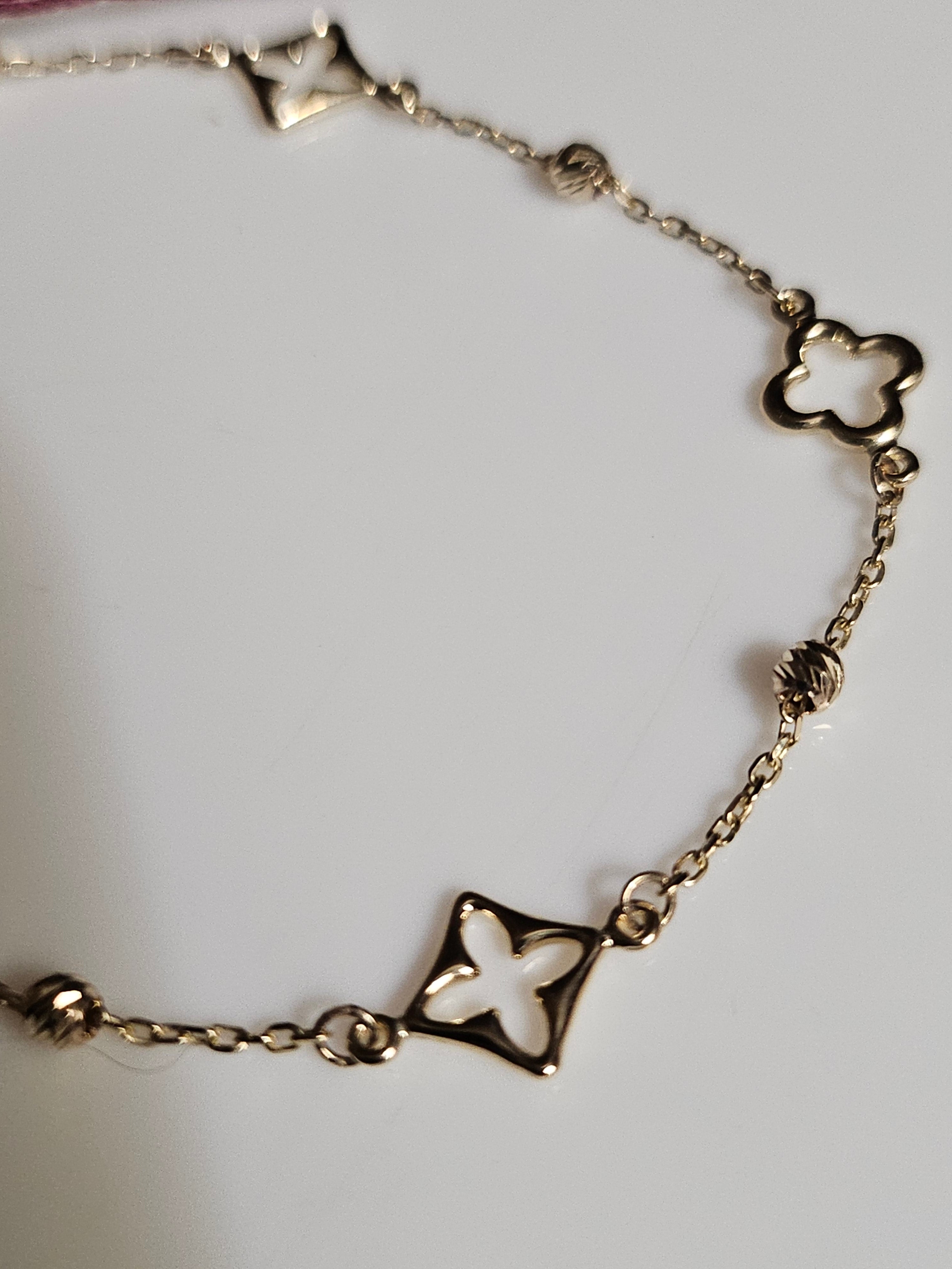 Yellow Gold (10Kt) Fancy Link Bracelet - Extendable 7.0-7.5-inch - 9080 - $338