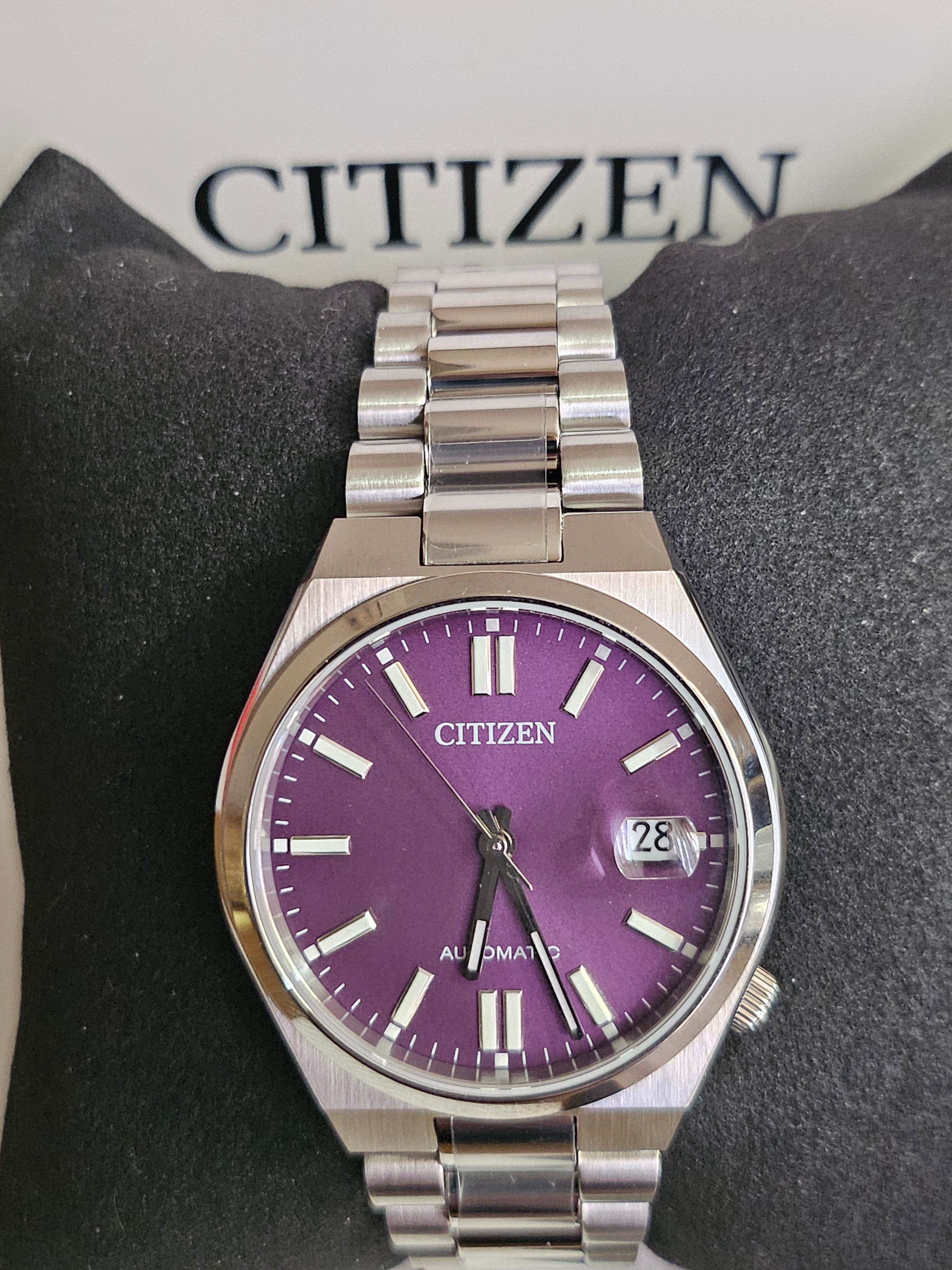 Citizen Automatic Stainless Steel Watch - NJ0200-50W - Tsuyosa - Purple