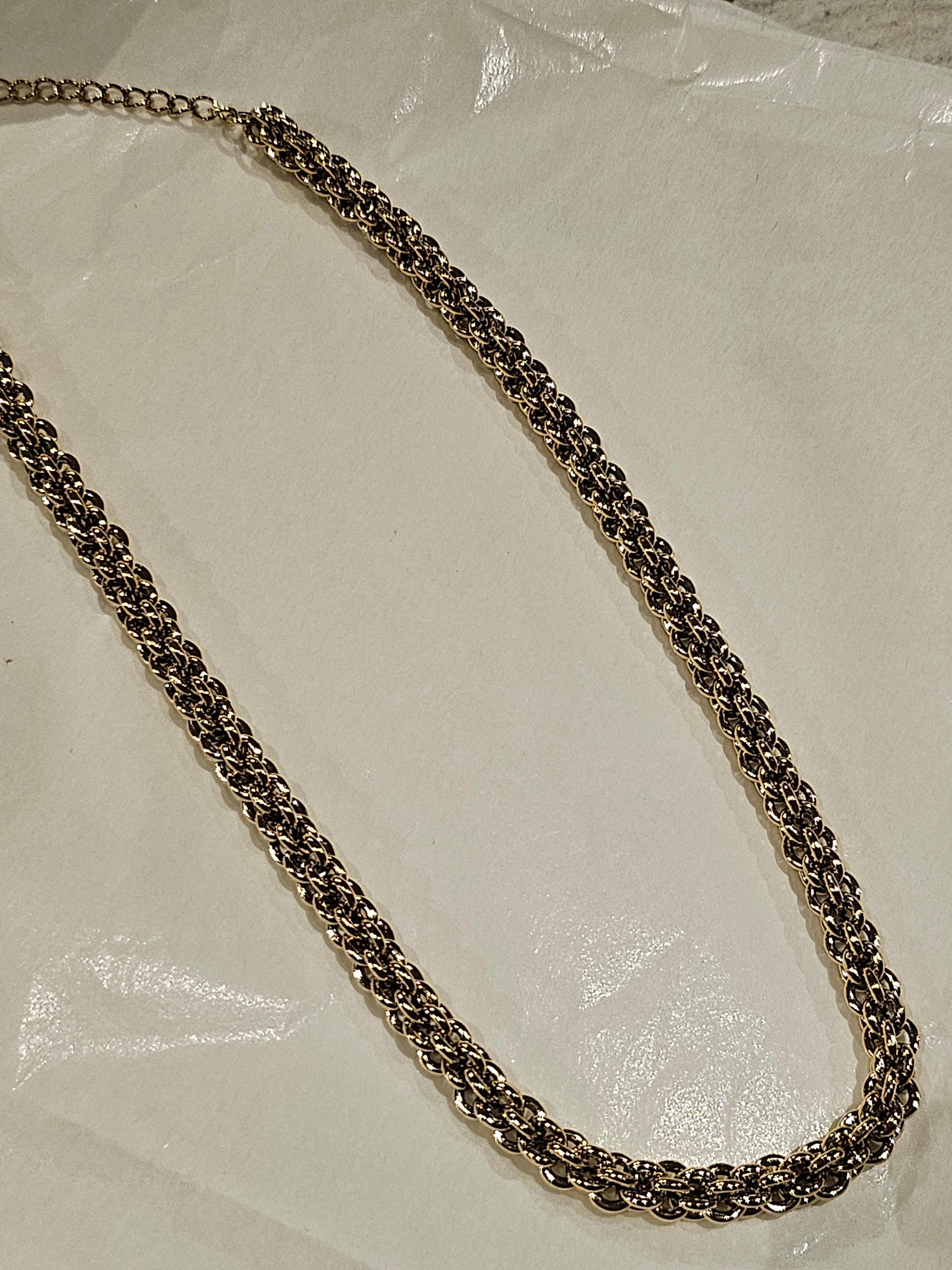 STEELX S/SChain - Gold-plated - 7.5mm Round Multilink - 16" + 2"
