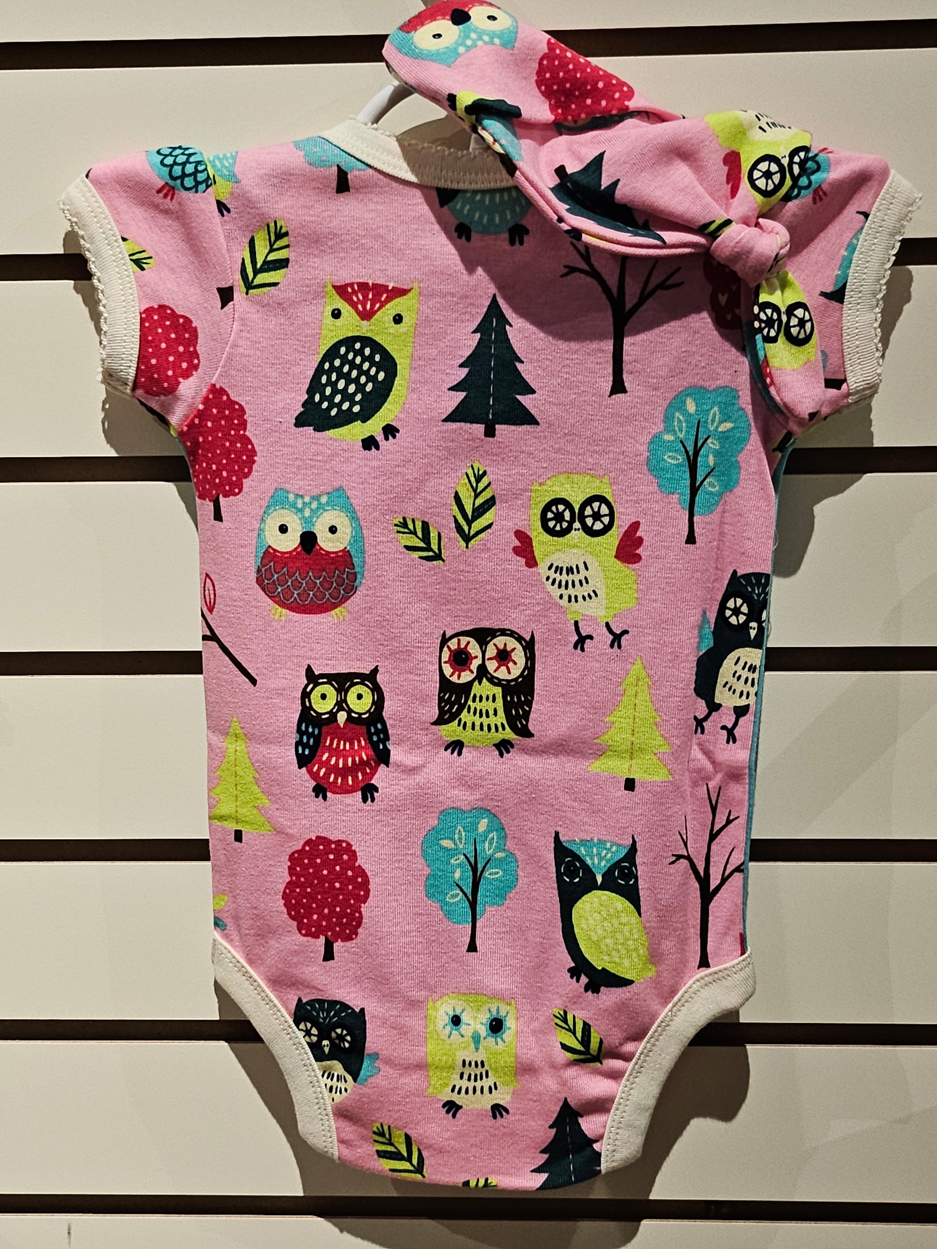 Baby Bodysuit with Hat - Night Owl