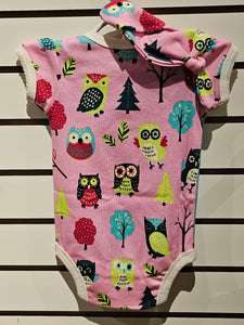 Baby Bodysuit with Hat - Night Owl