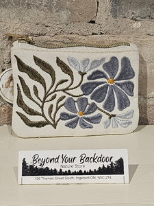 Lady Jayne Embroidered Pouch - Blue Aster Design - LJ80922