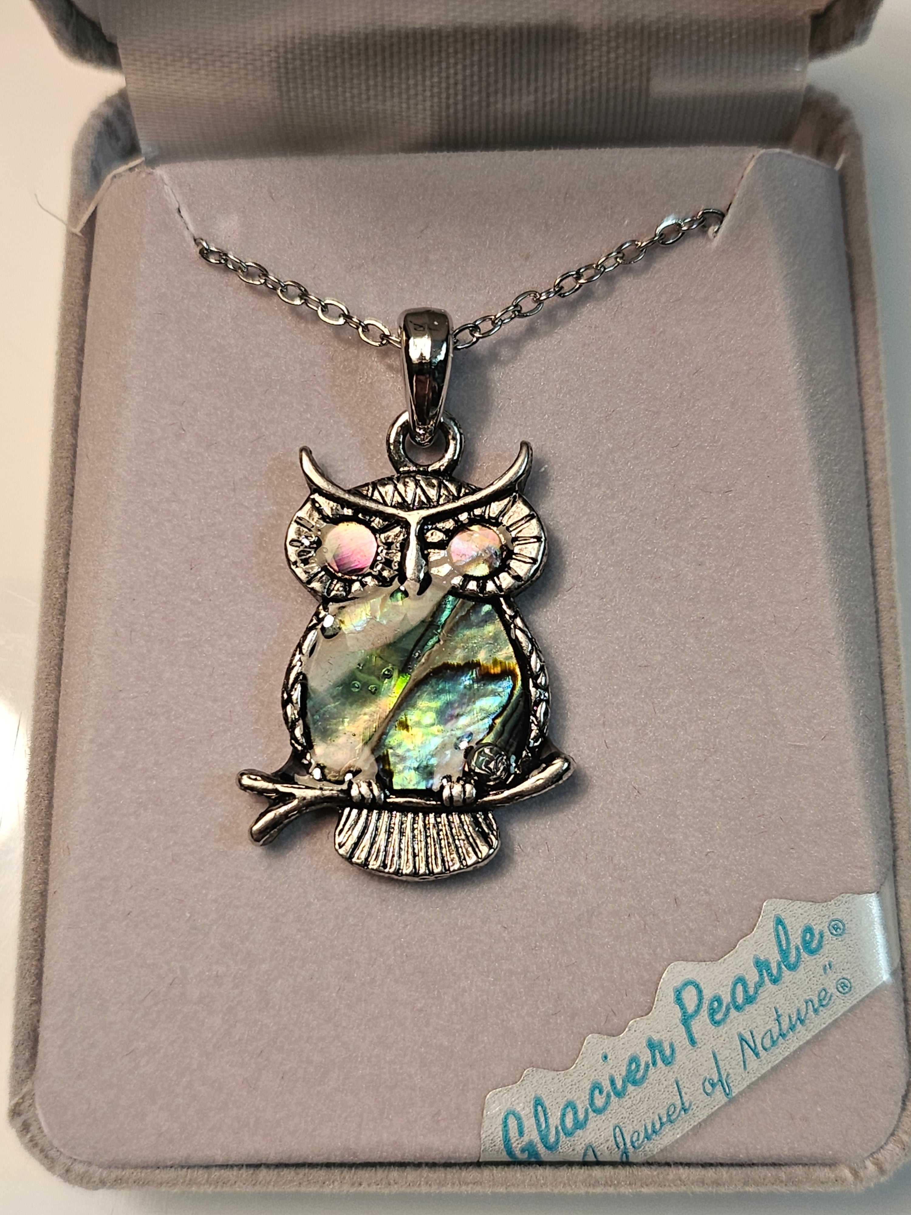 Storrs Necklace - Owl - Glacier Pearle - 8021020