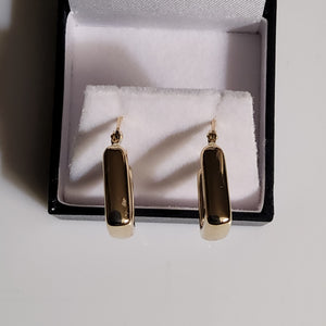 Square Hoop Earrings - 14mm - Yellow Gold 10Kt - $411