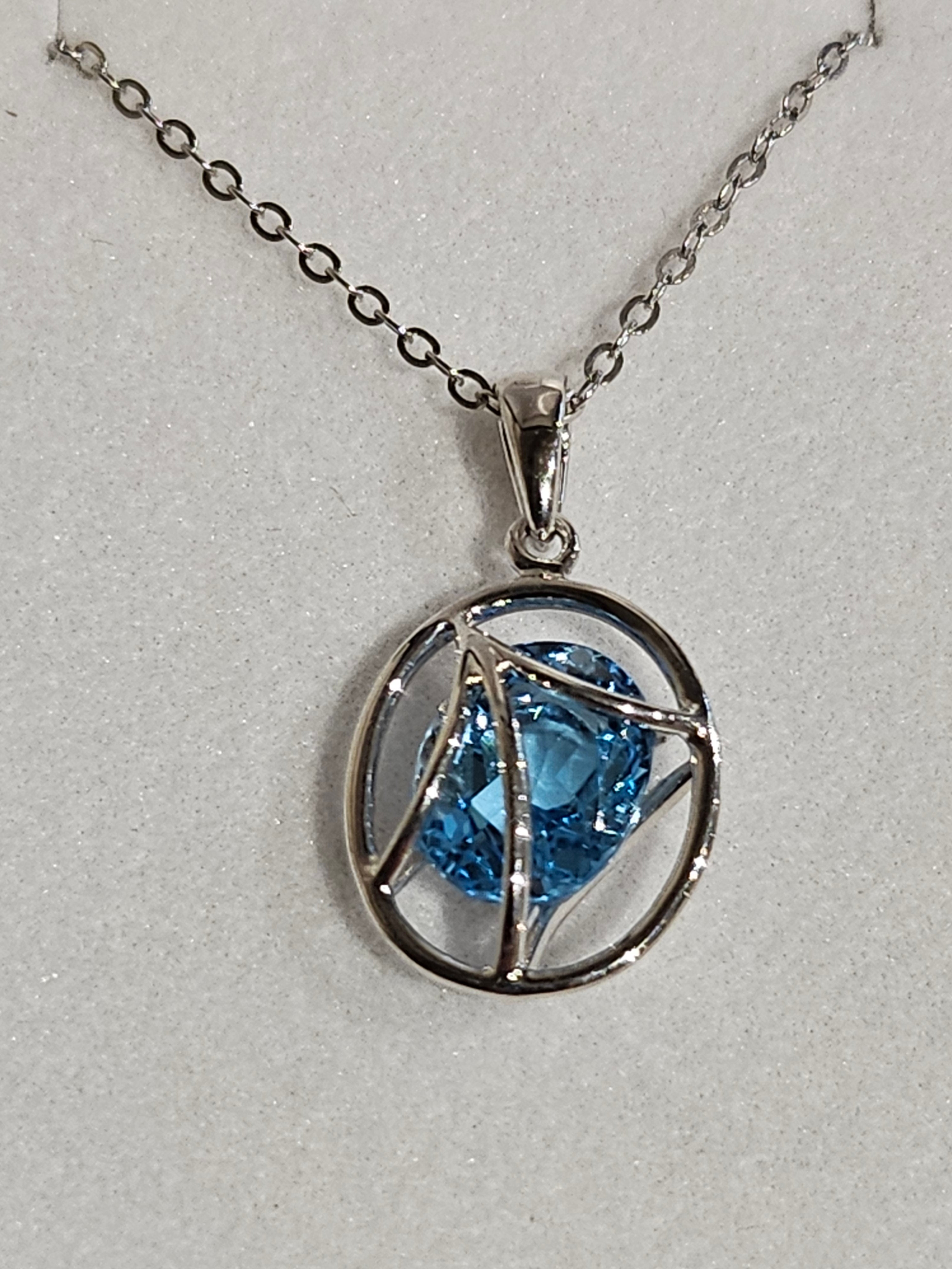 Blue Topaz S/SPendant - PB2629