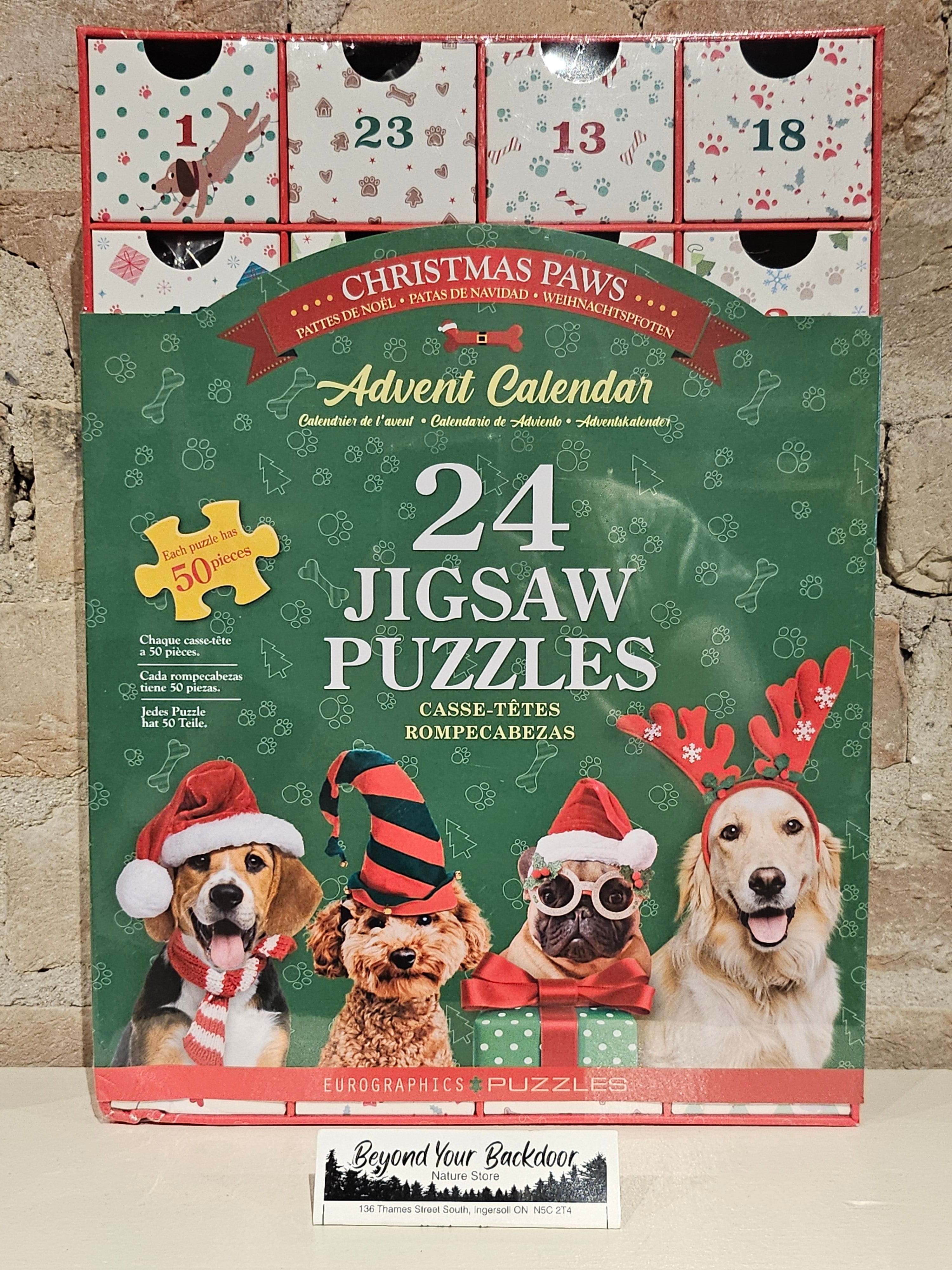 Eurographics Advent Calendar - Christmas Paws (Dogs) - 24 Jigsaw Puzzles  - 8924-5921