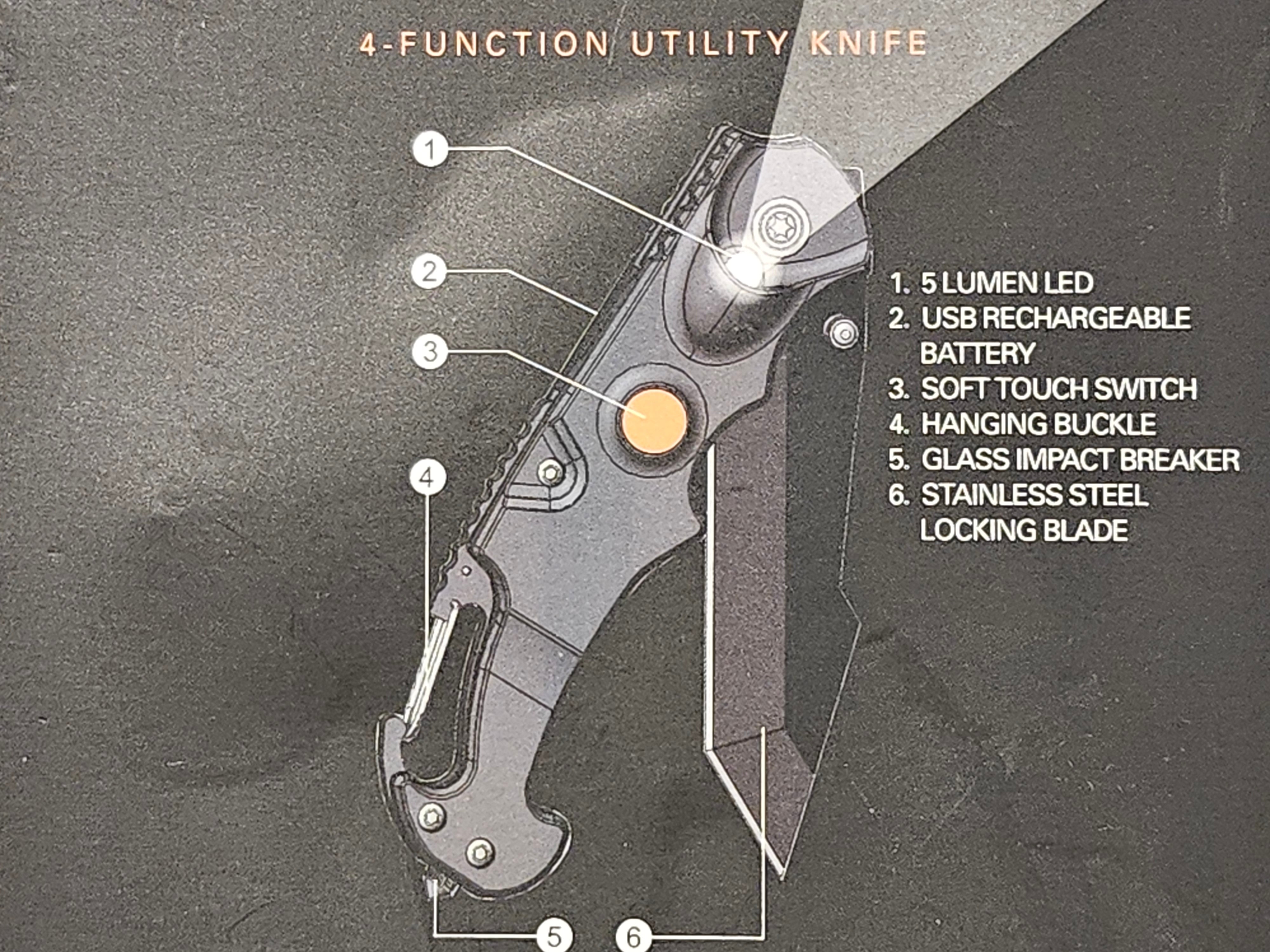 Ace Camp Four-Function Utility Knife - 2530