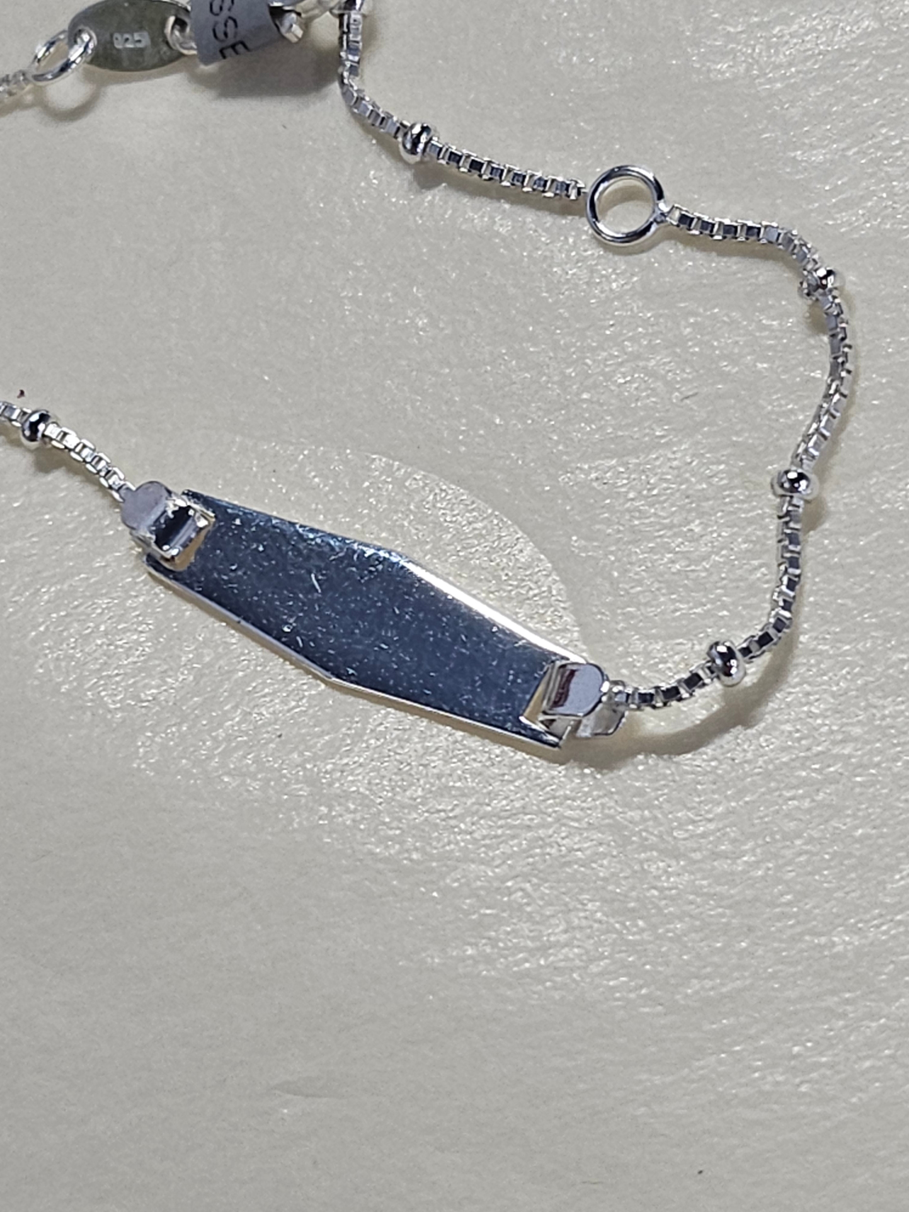 Sterling Silver ID Bracelet - Childs - 418