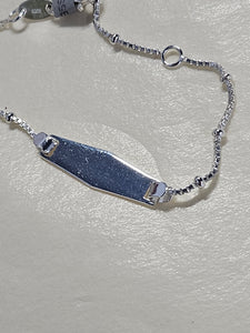 Sterling Silver ID Bracelet - Childs - 418