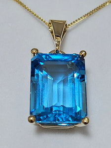 Blue Topaz Pendant - P1669