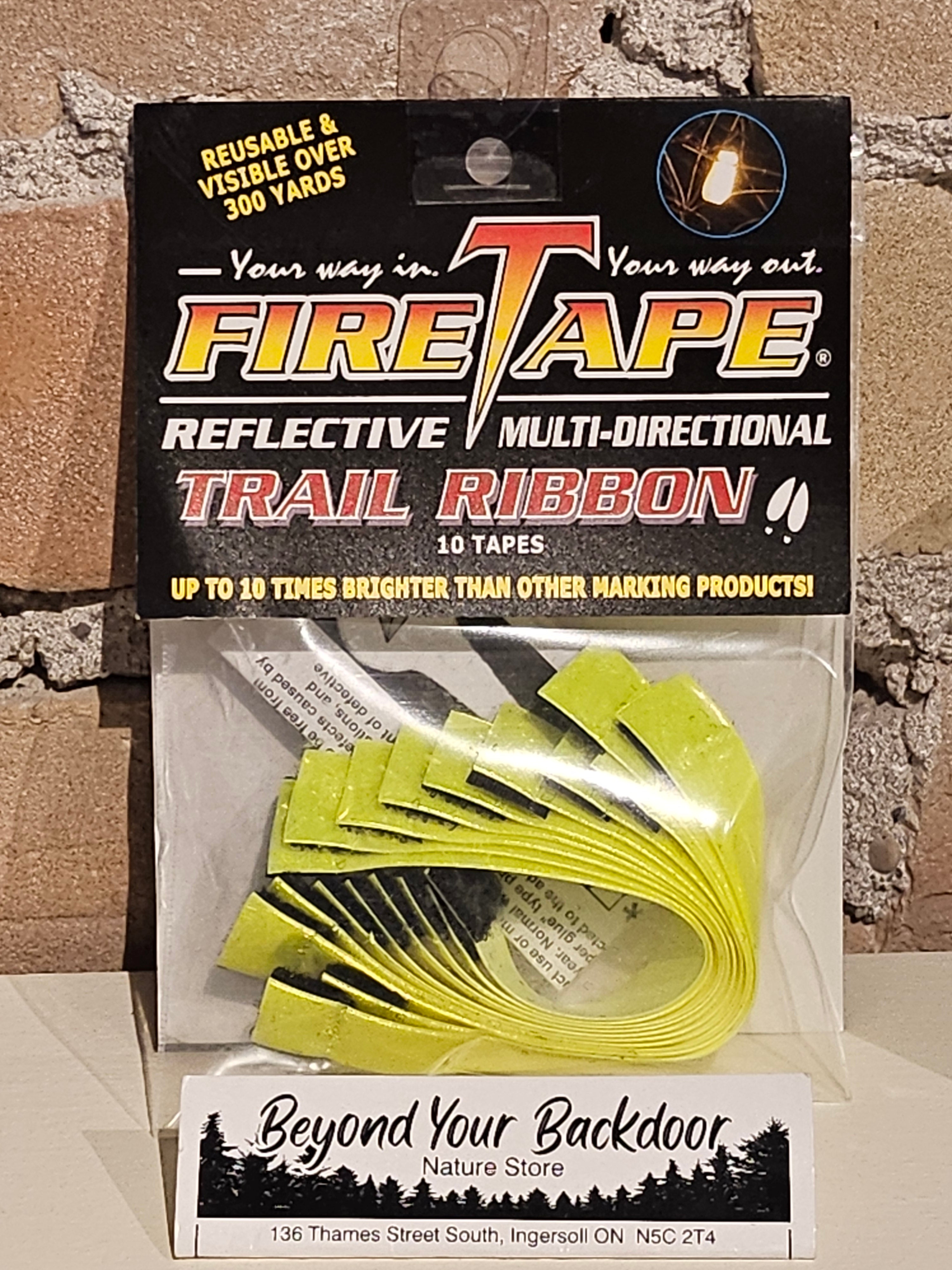 Fire Tape - Reflective Trail Ribbon (Yellow) X 10