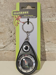 Ace Camp Keychain Compass with Thermometer- 3154