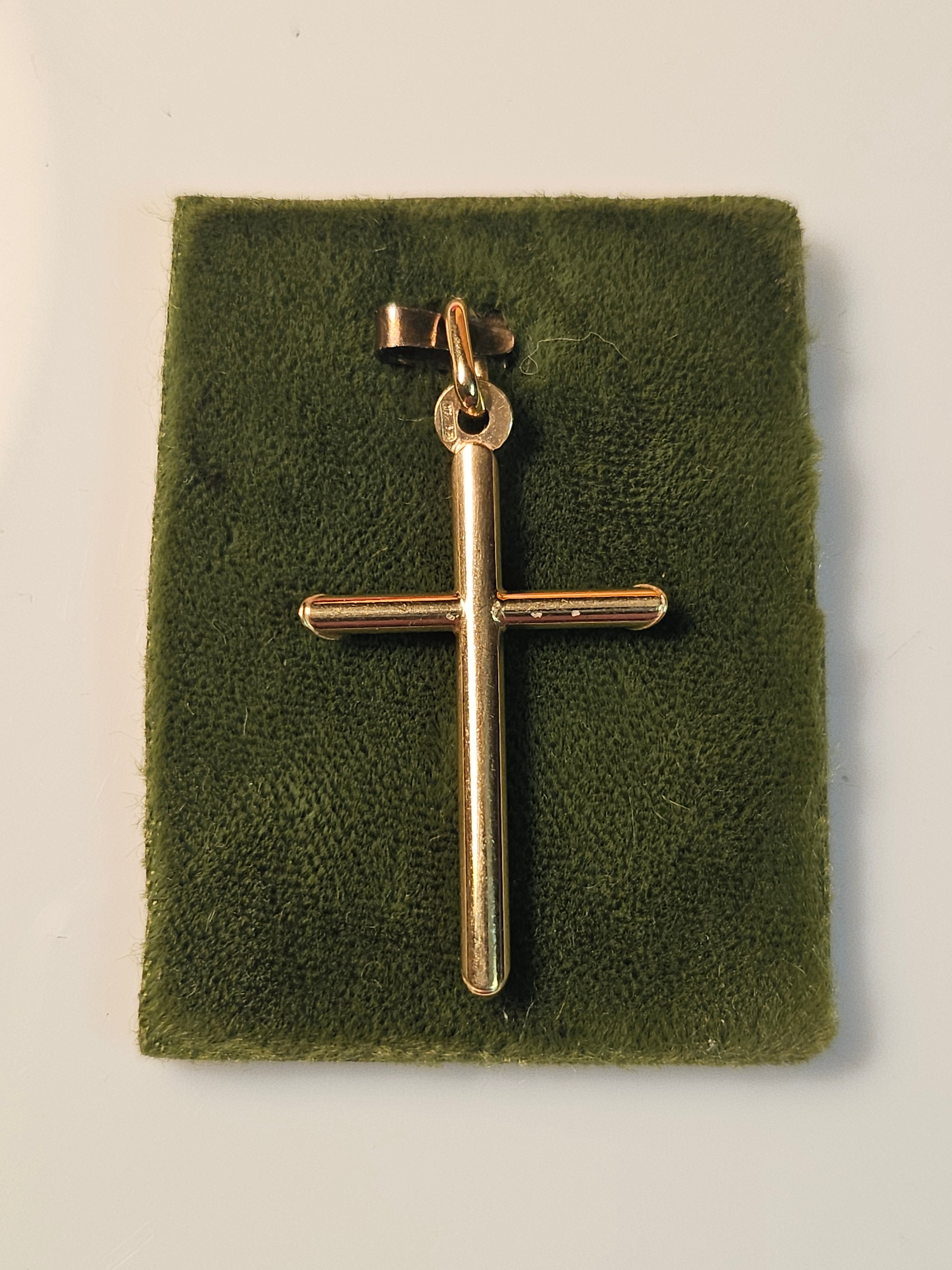 Gold Charm - Cross - 2127
