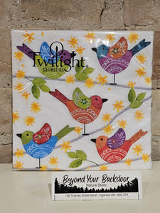 Twilight Collection Napkins - 20 Tissue Luncheon Napkins - Colourful Birds - P1158
