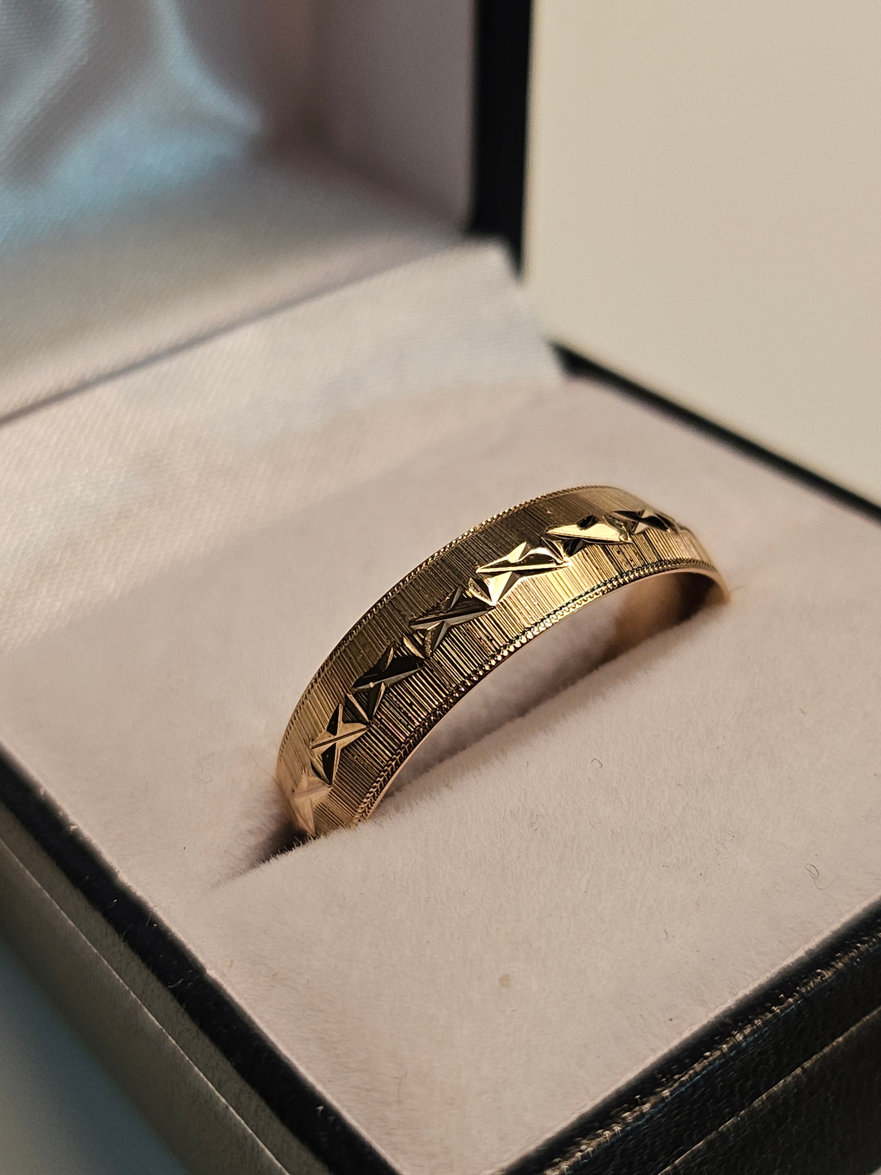 Gold Wedding Band - Men's 7T28M - $1965