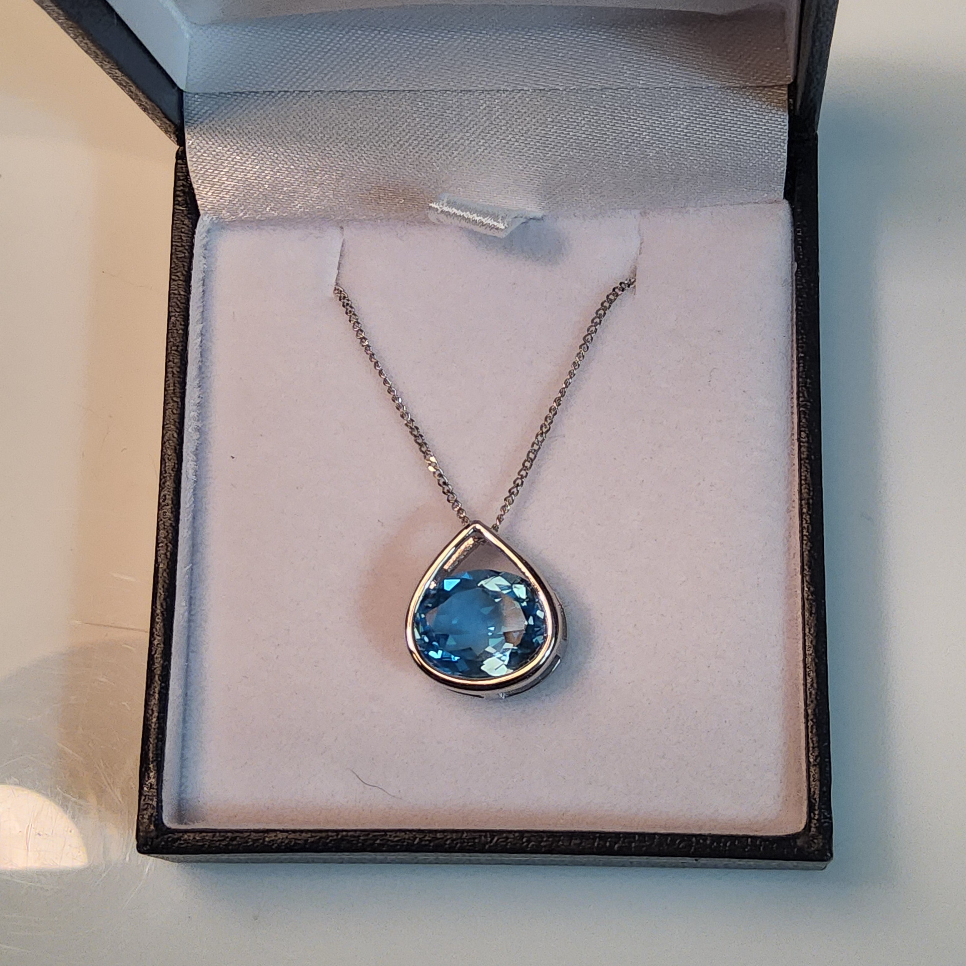 Blue Topaz Pendant - P2038BT