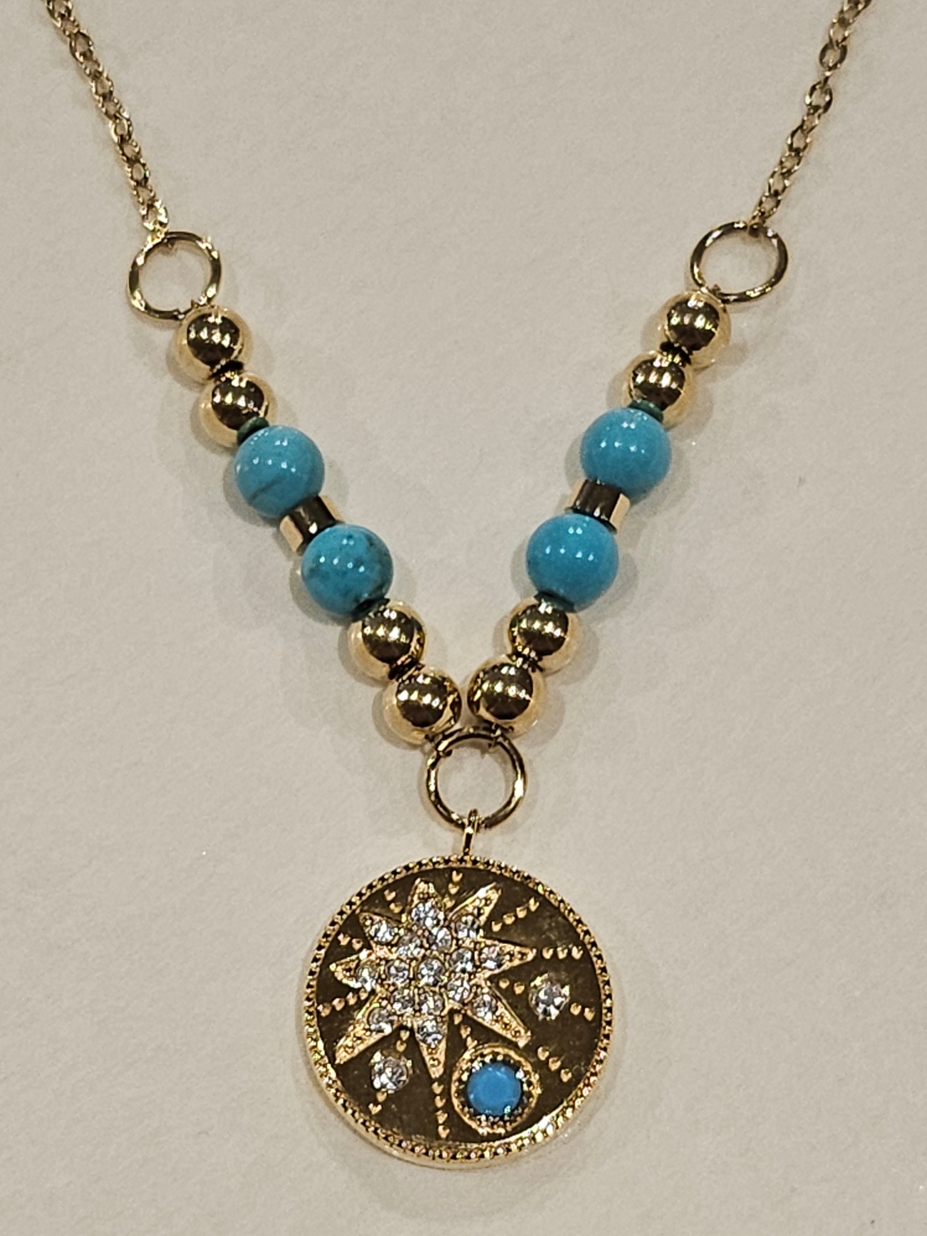 STEELX S/SNecklet - Adjustable - Turquoise