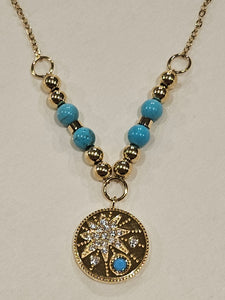 STEELX S/SNecklet - Adjustable - Turquoise