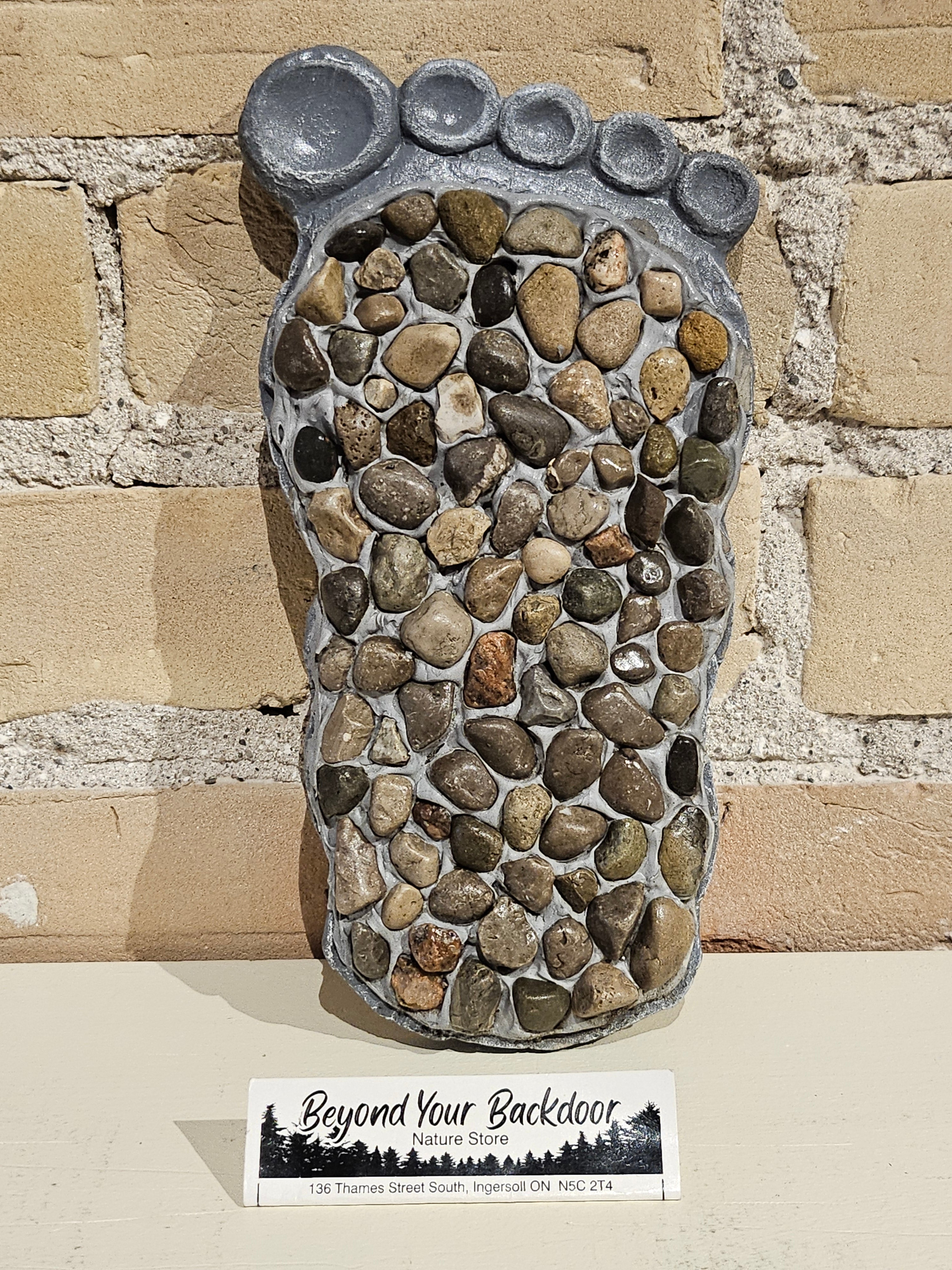 Stepping Stone - Foot Shape - Stone Design - Left and right sold separately