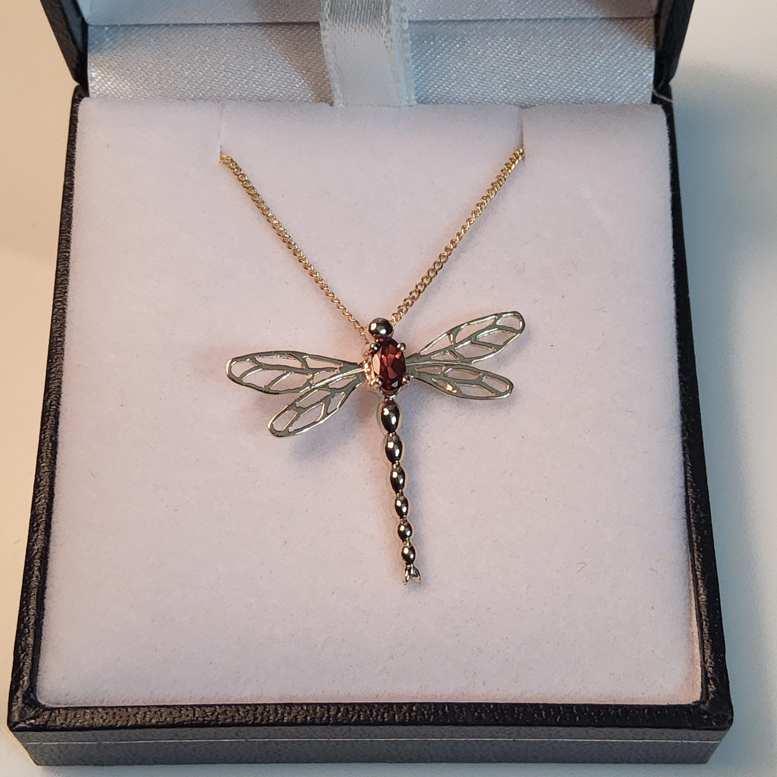 Garnet Pendant (Dragonfly) - P2032
