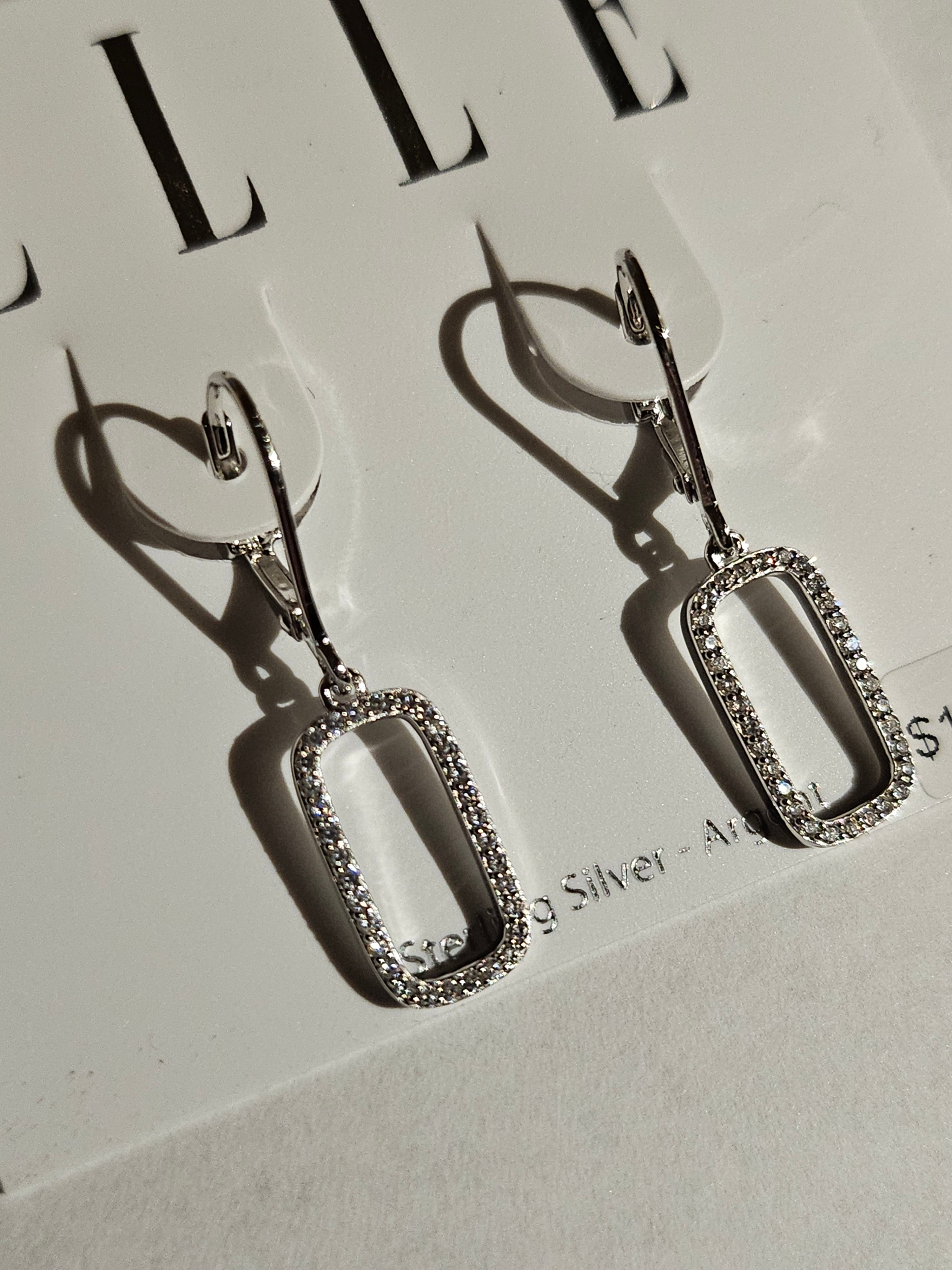 ELLE S/SEarrings - Open Rectangle with cubic zirconia - Allure - $119