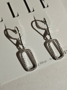 ELLE S/SEarrings - Open Rectangle with cubic zirconia - Allure - $119