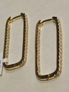 Reign S/SEarrings - Rectangular Inside Out Hoop - $130