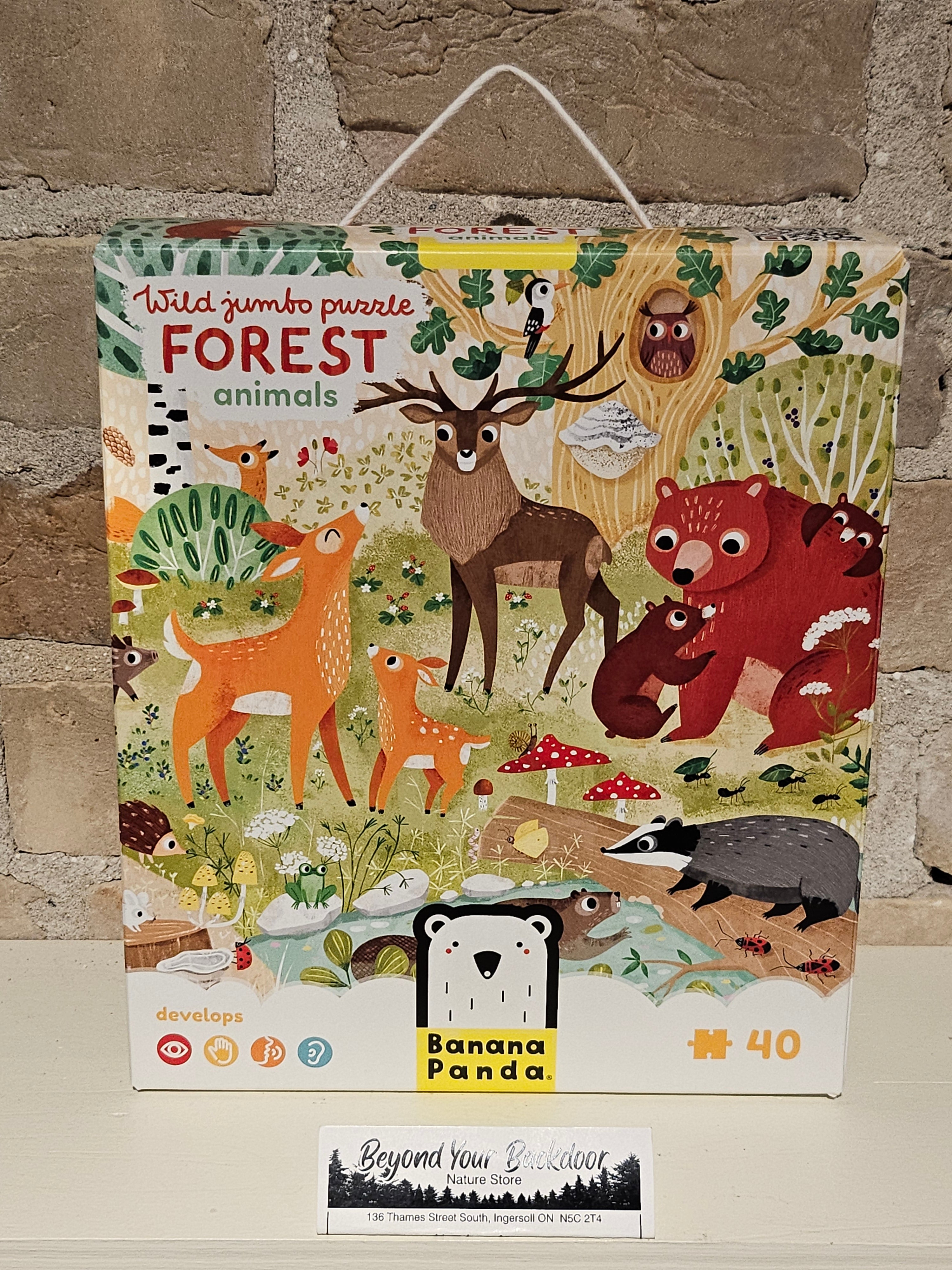 Banana Panda - Forest Animals -  - 3+ - Wild Jumbo Puzzle - 400 pieces - 49260