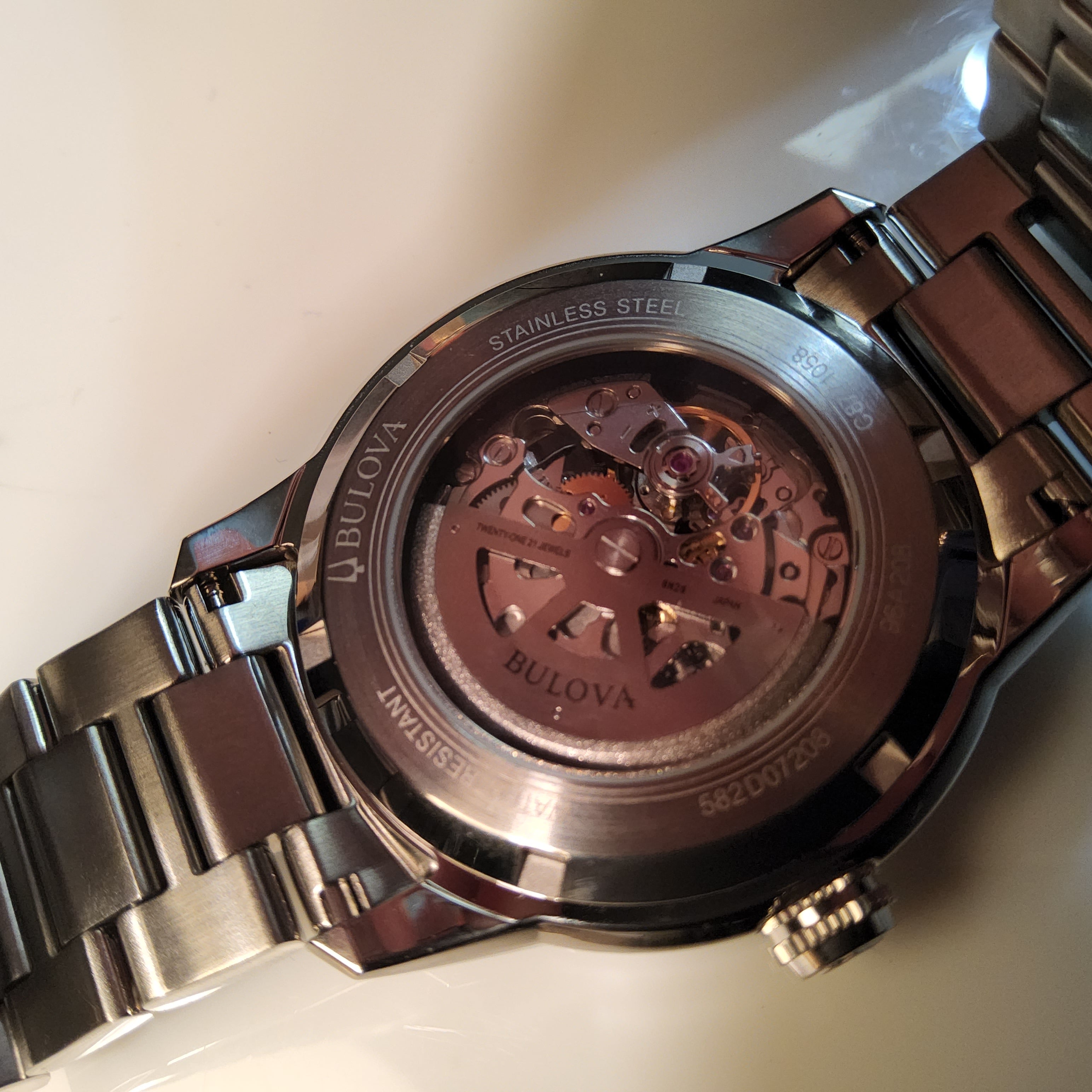 Bulova Automatic Stainless Steel Watch - 96A208 - Sutton