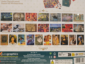 Eurographics Advent Calendar - Fine Arts Christmas - 24 Jigsaw Puzzles  - 8924-6042