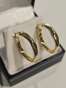 Hoop Earrings - 20mm - Yellow Gold 10Kt - $368