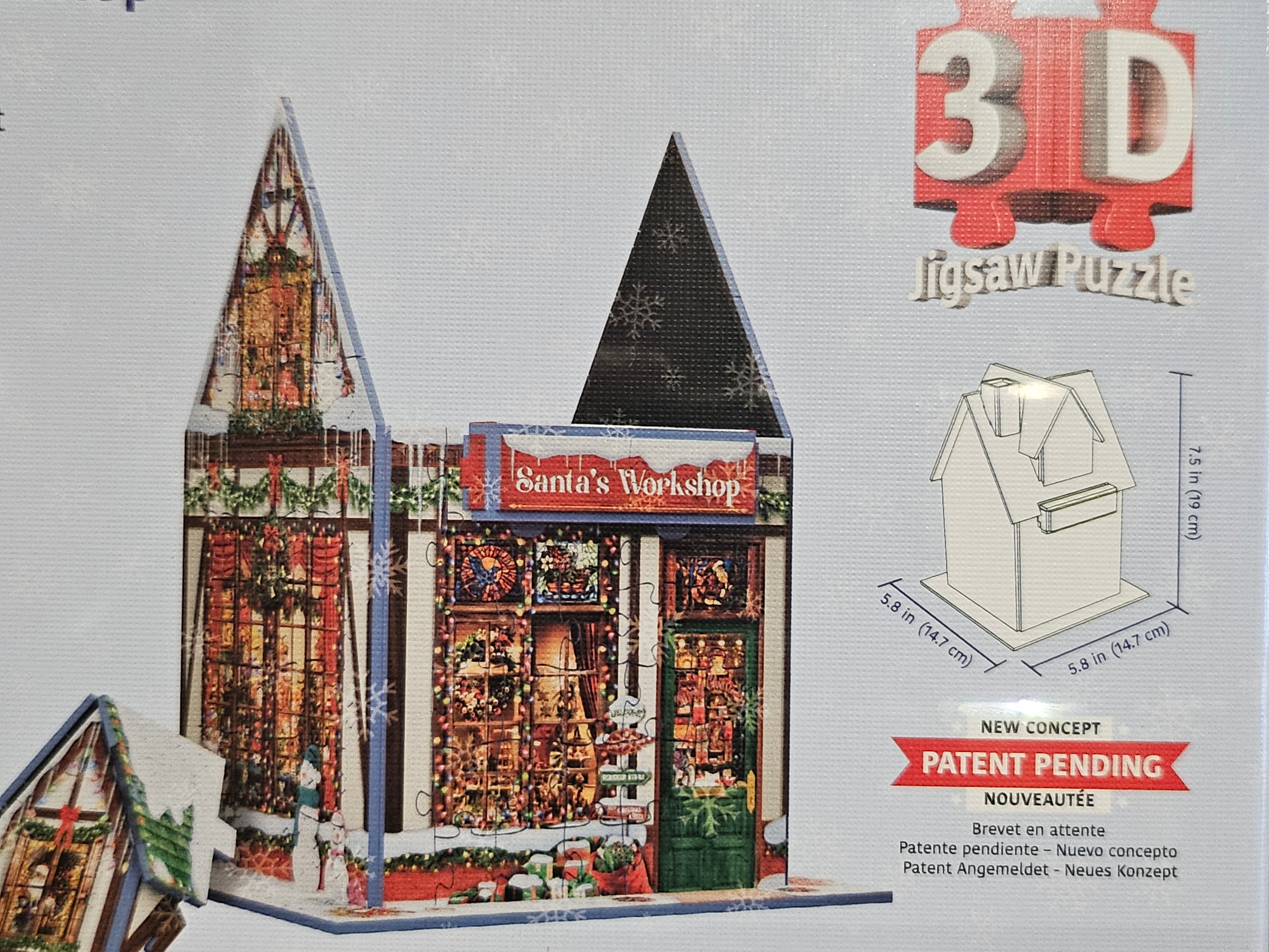Eurographics Puzzle - 3-D - Santa's Workshop - 323 pieces - 9905-6044