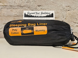 Ace Camp Sleeping Bag Liner -Poly Cotton - Mummy Style - 50-85cm x 210cm - 3965
