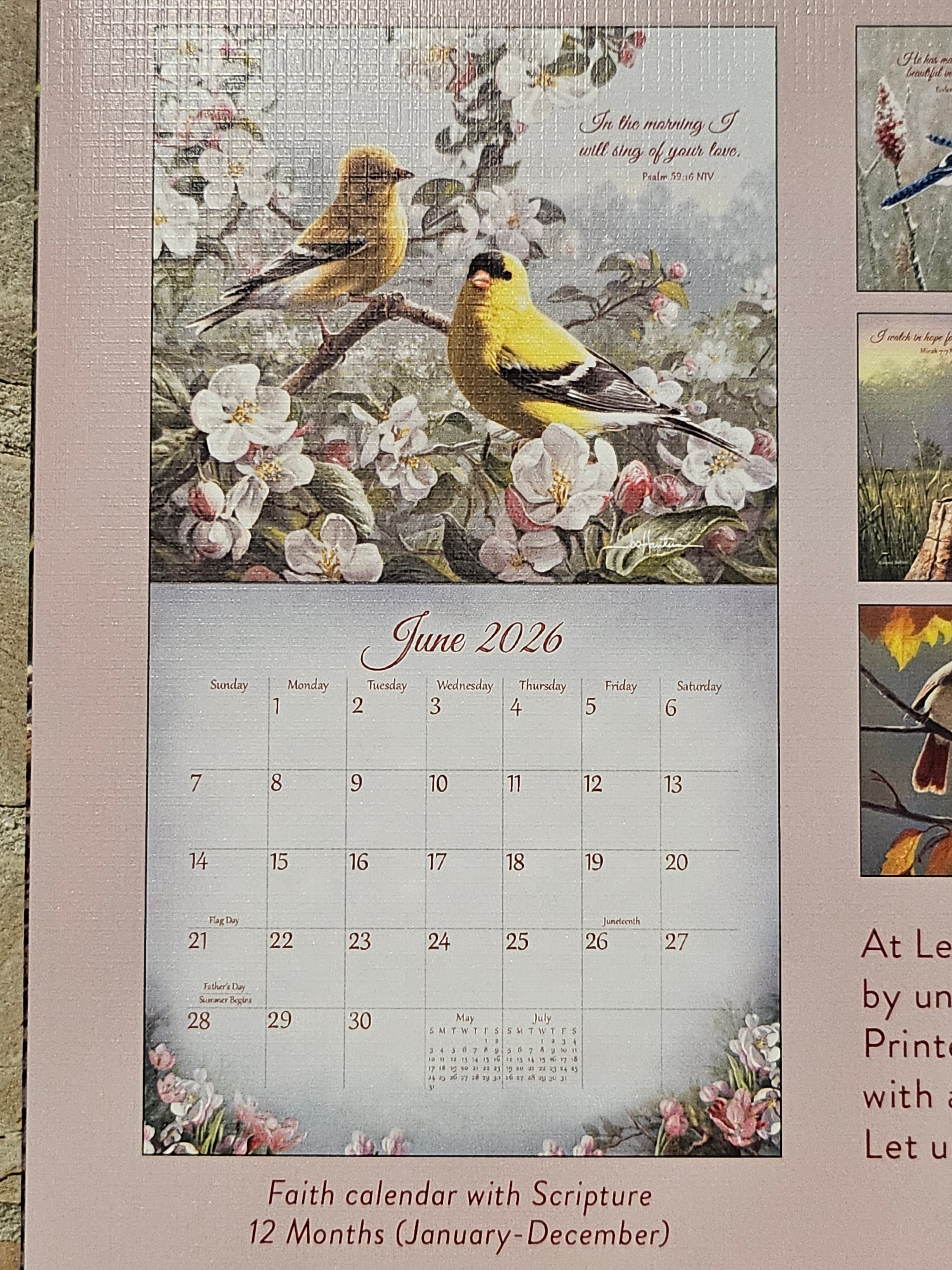 2026 - The Legacy Songbirds of Faith Calendar - Hautman Brothers Collection - WCA104457