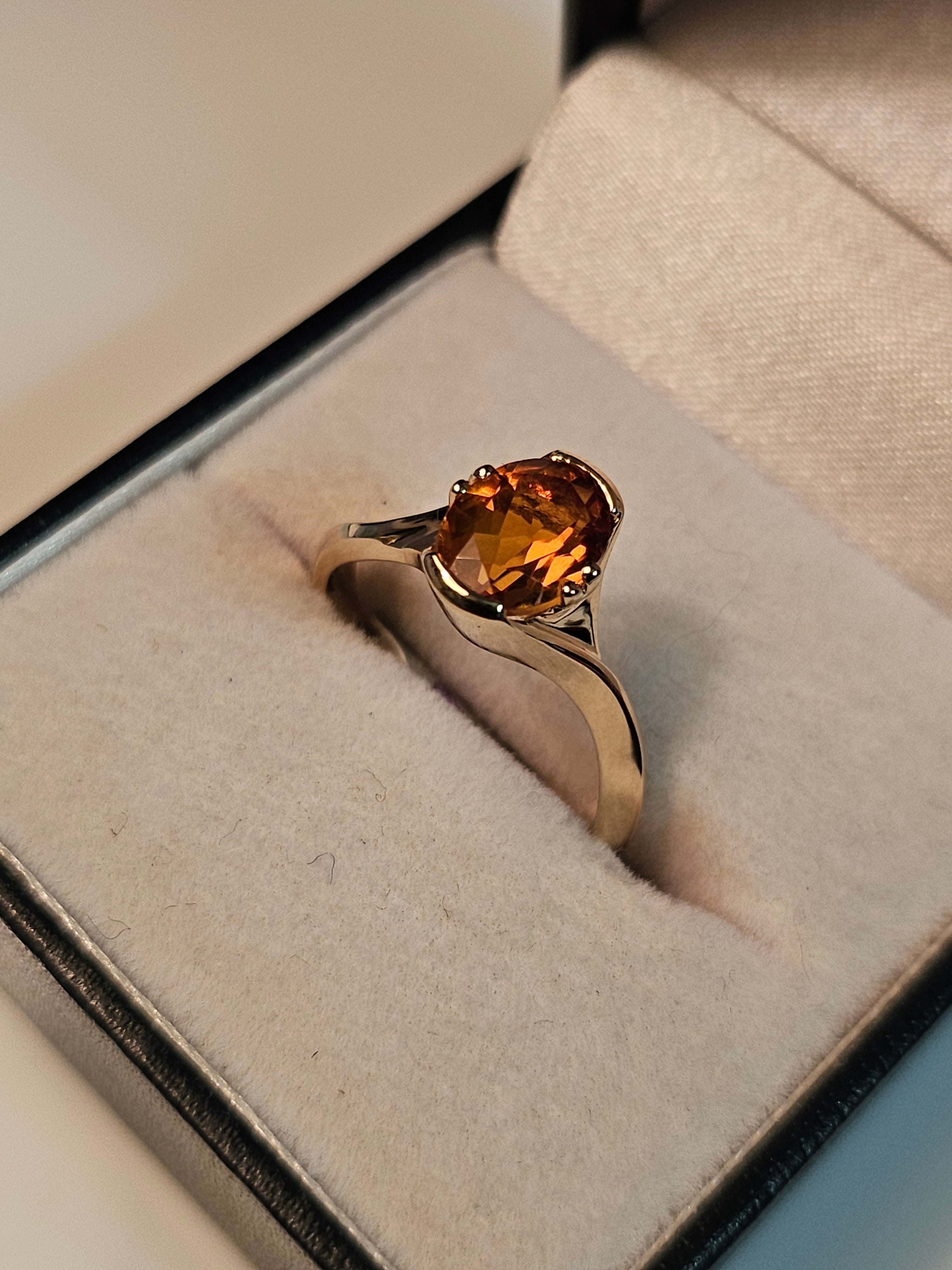 Oval Cut Citrine Ring - 639N3 - $1138