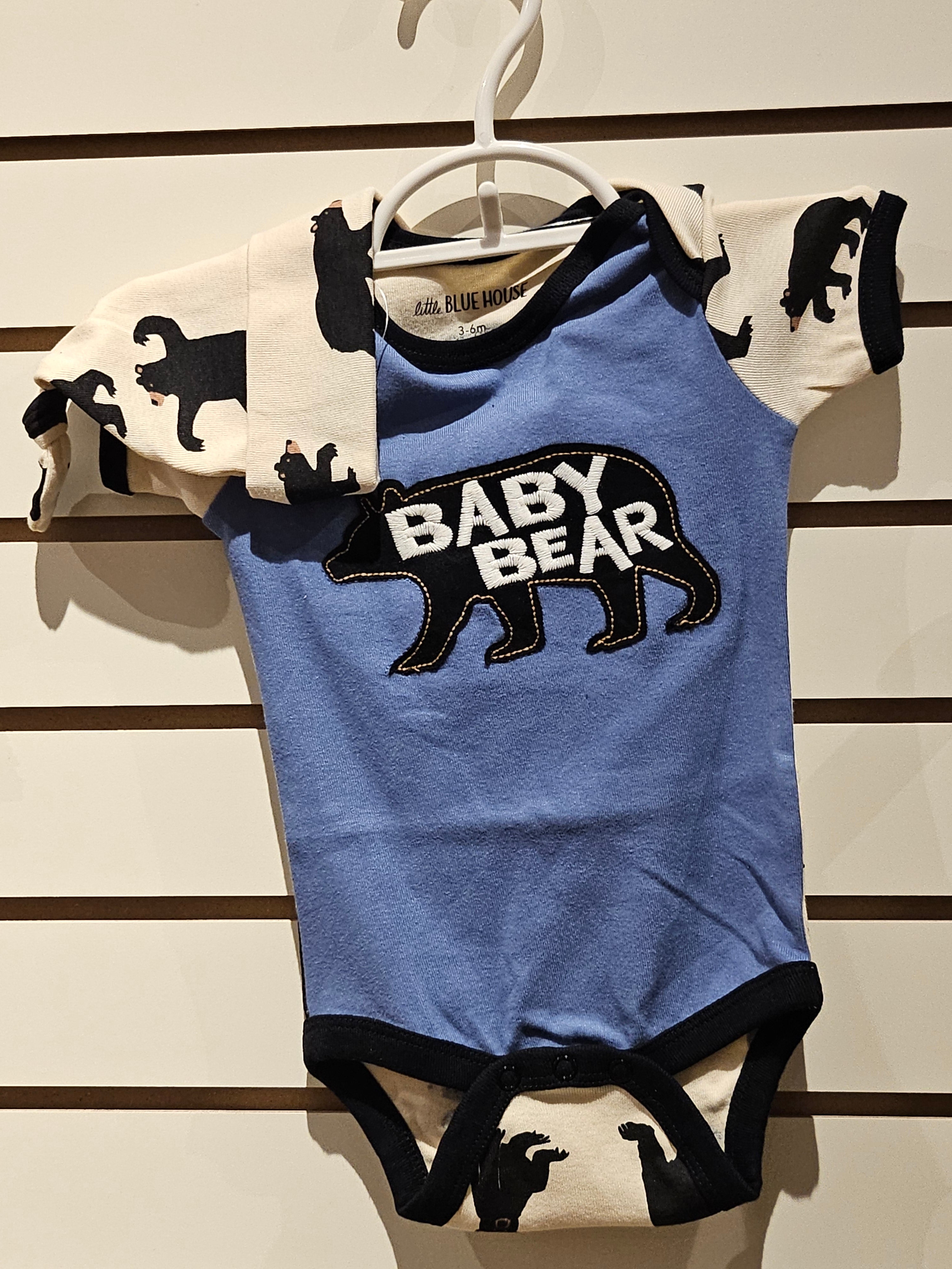 Baby Bodysuit with Hat - Blue - Baby Bear