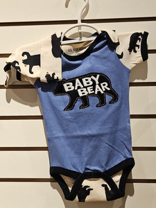 Baby Bodysuit with Hat - Blue - Baby Bear