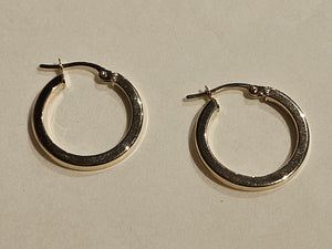 Hoop Earrings - 19mm - Yellow Gold 10Kt - Polished - $242