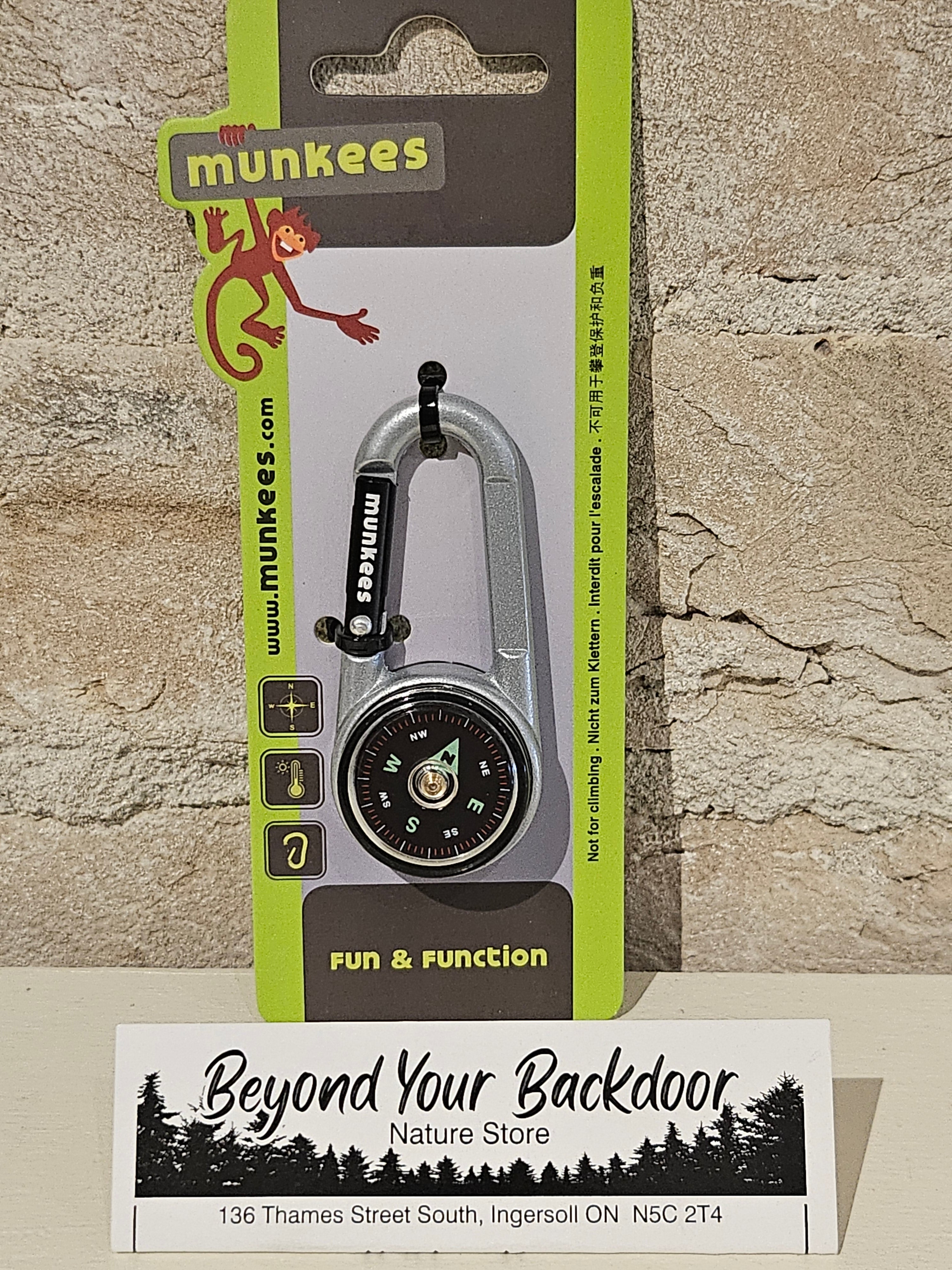 Ace Camp Carabiner Compass with Thermometer- 3135