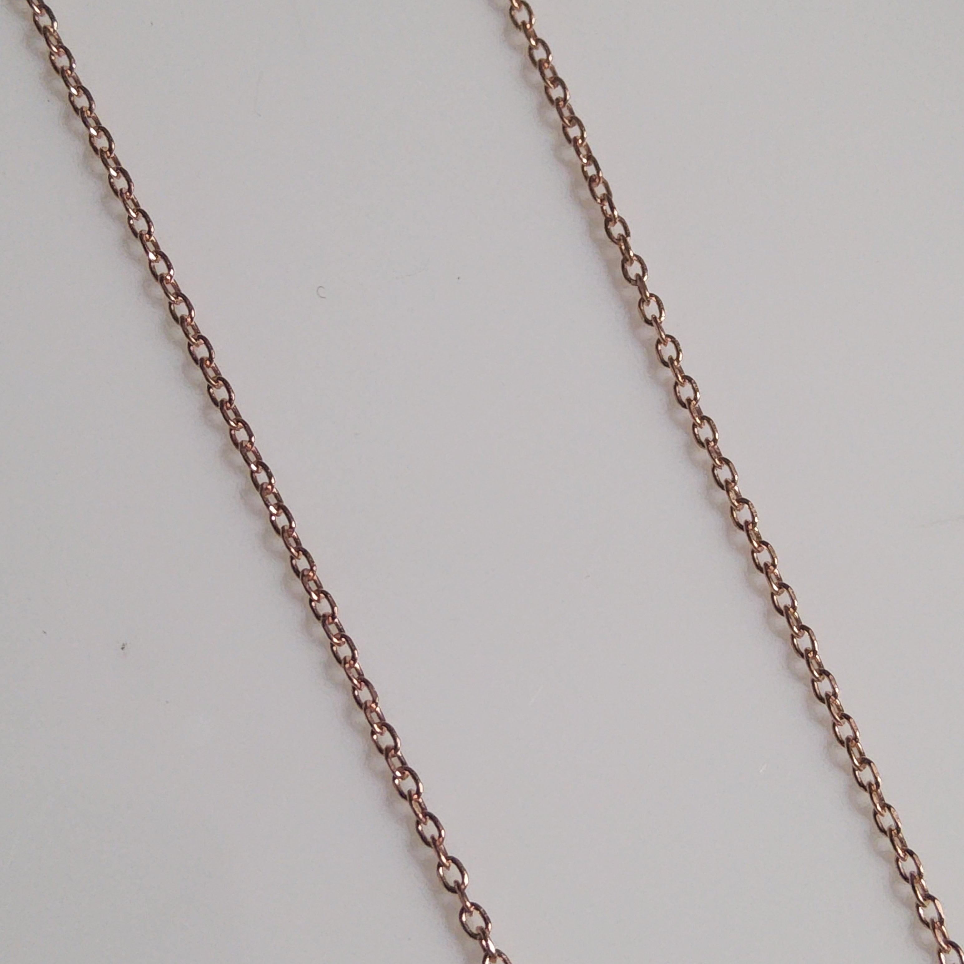 18" 14Kt Rose Gold Cable Style Chain